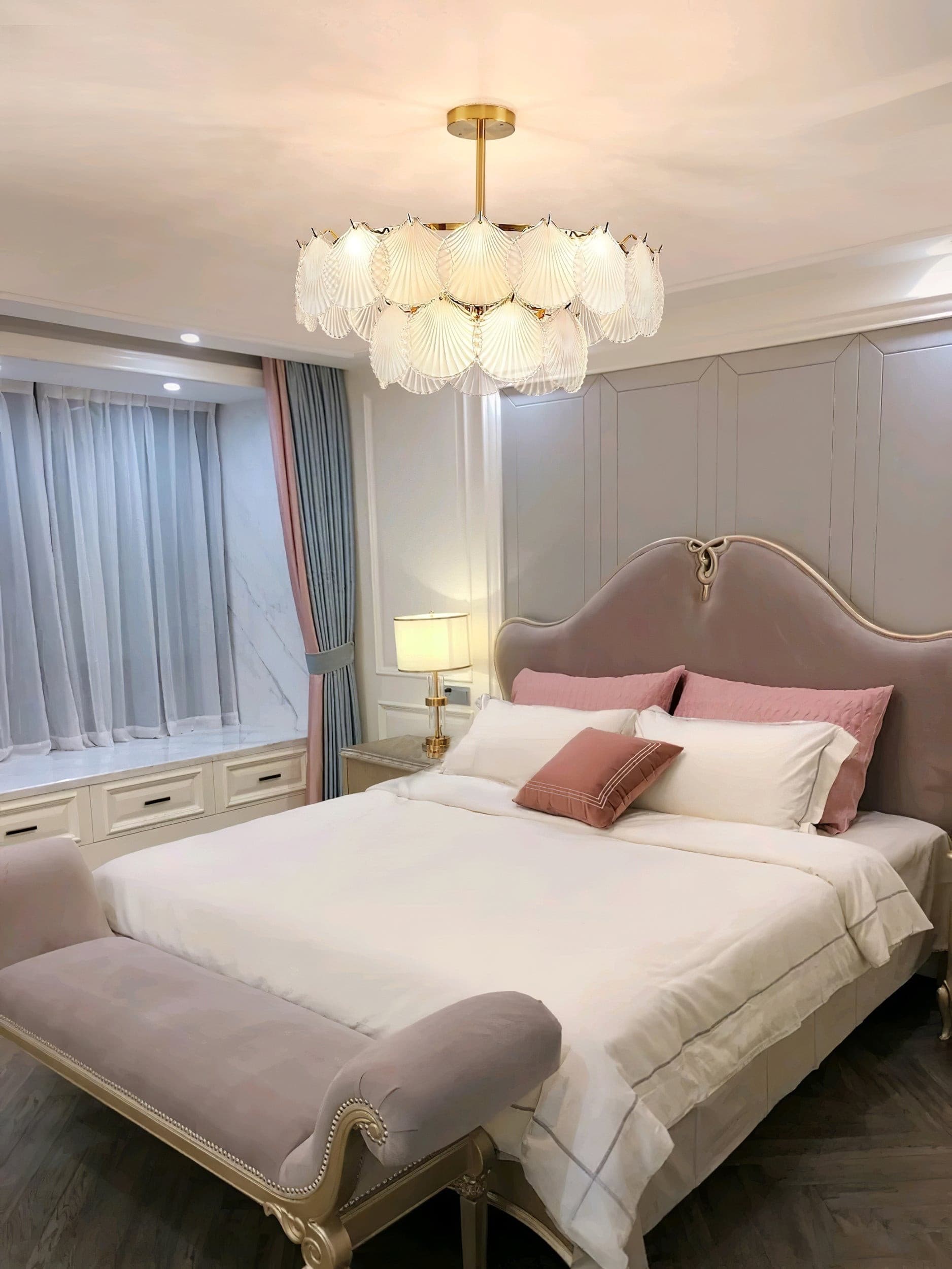 Shell Glass Chandelier - Lumpaz