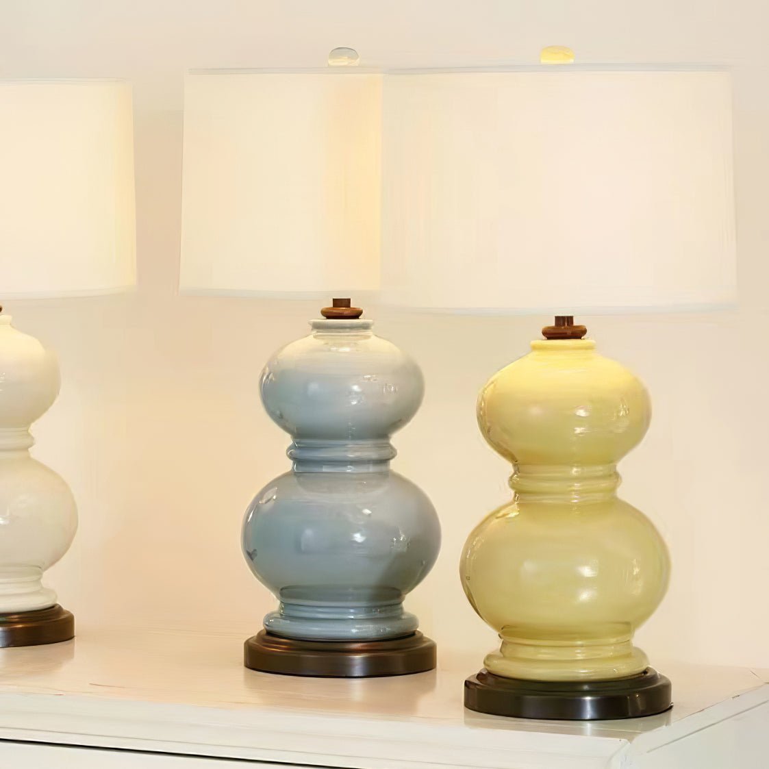 Ceramic Gourd Table Lamp - Lumpaz