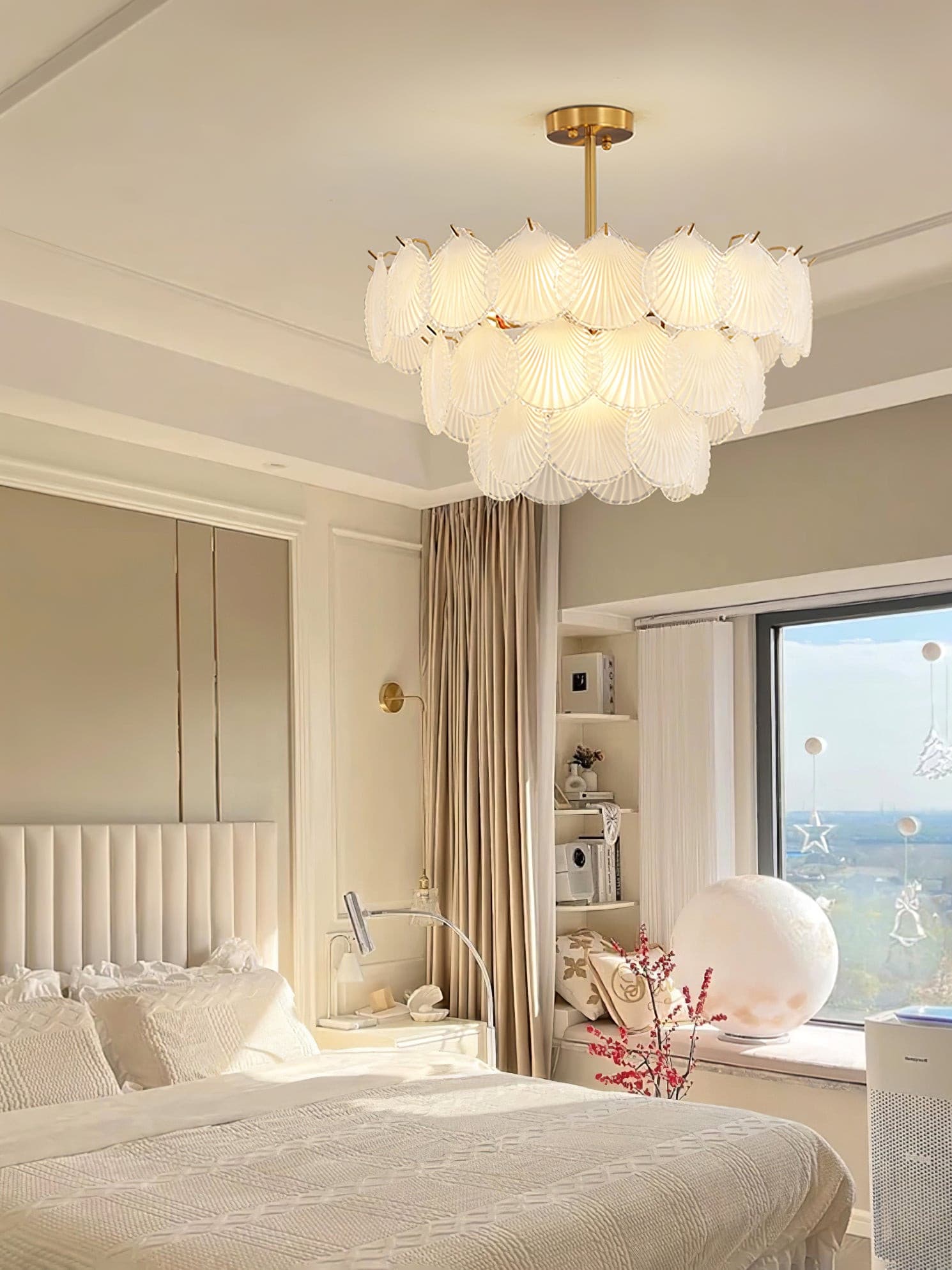 Shell Glass Chandelier - Lumpaz