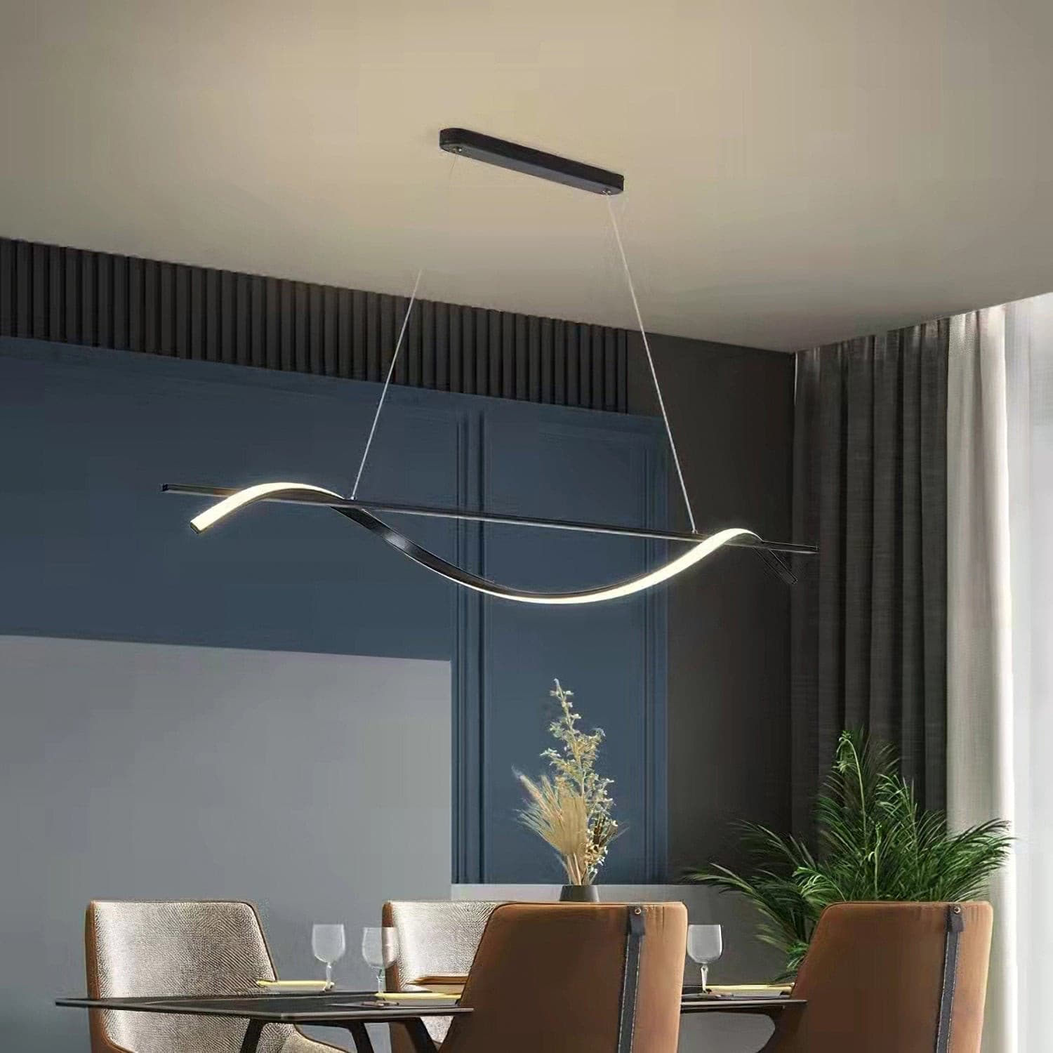 Black Wave Chandelier - Lumpaz