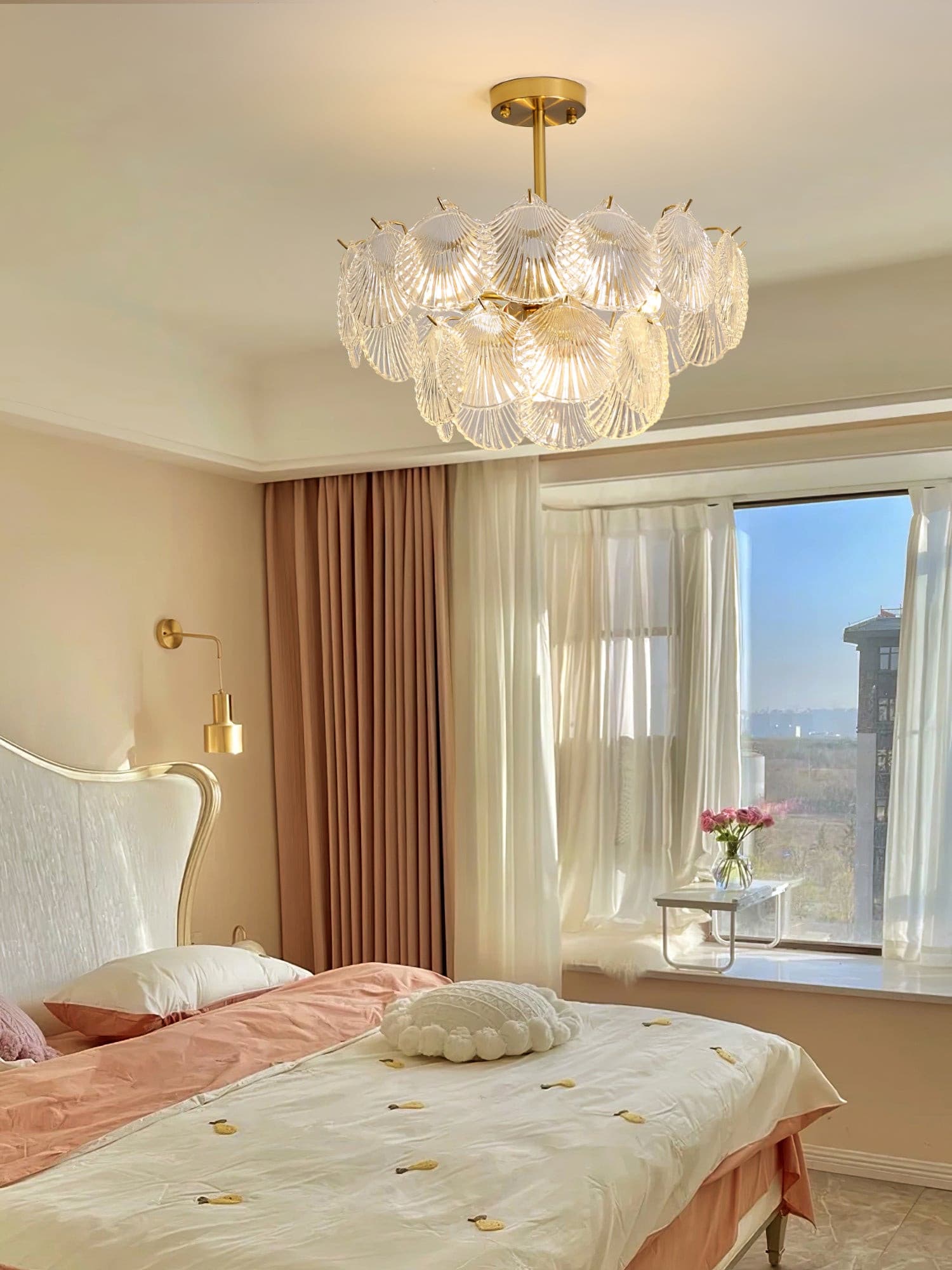 Shell Glass Chandelier - Lumpaz