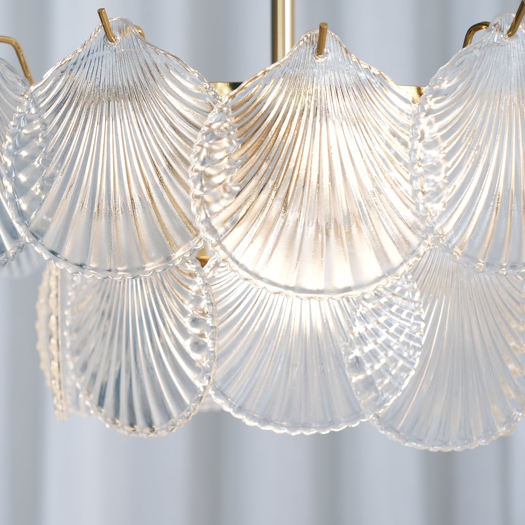 Shell Glass Chandelier - Lumpaz