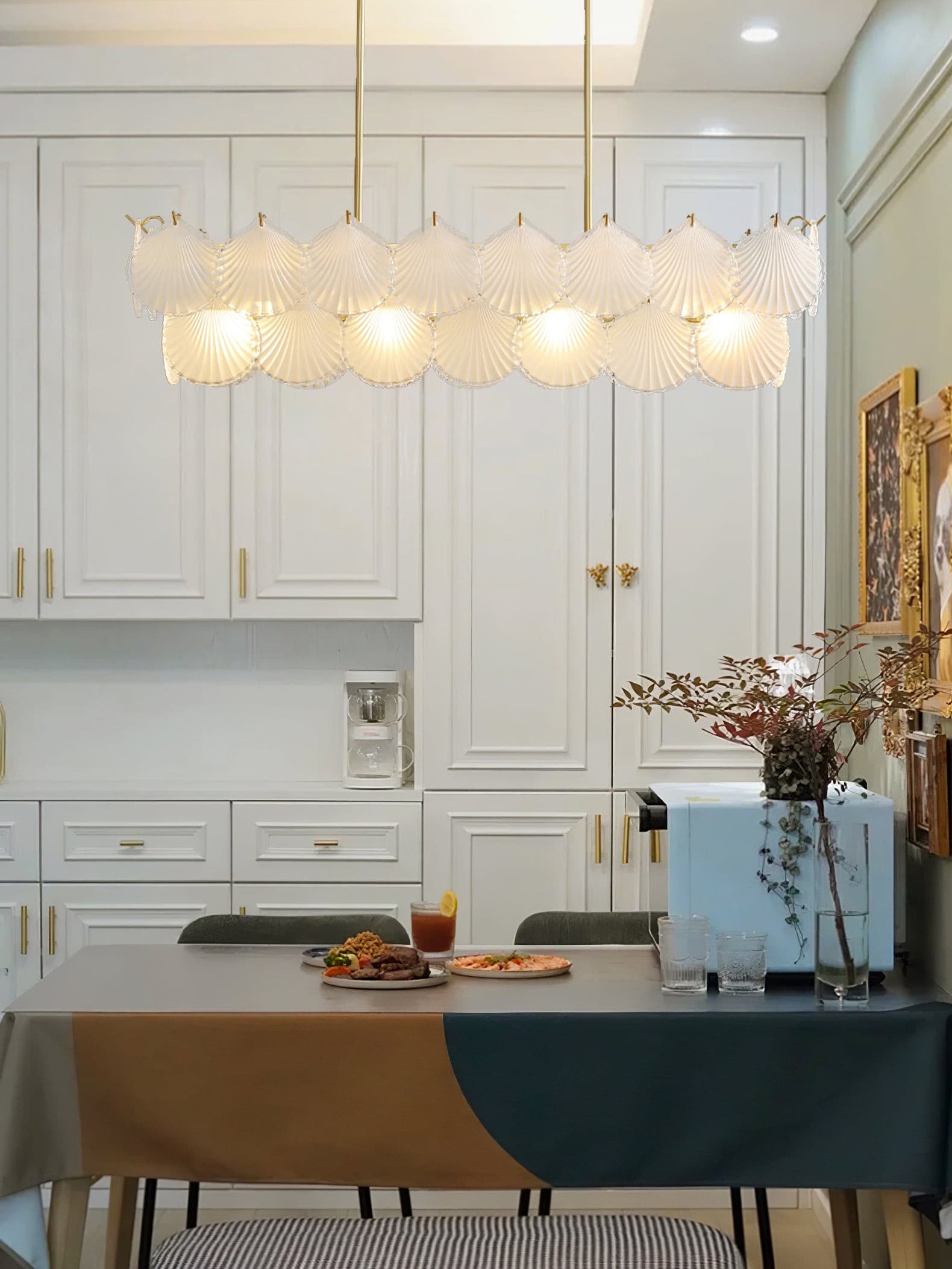 Shell Glass Chandelier - Lumpaz