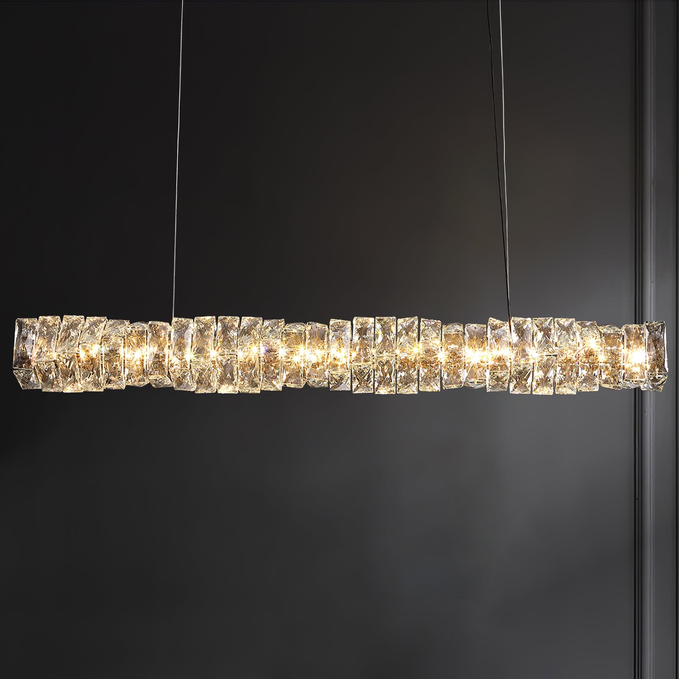 Long Crystal Pendant Lamp - Lumpaz