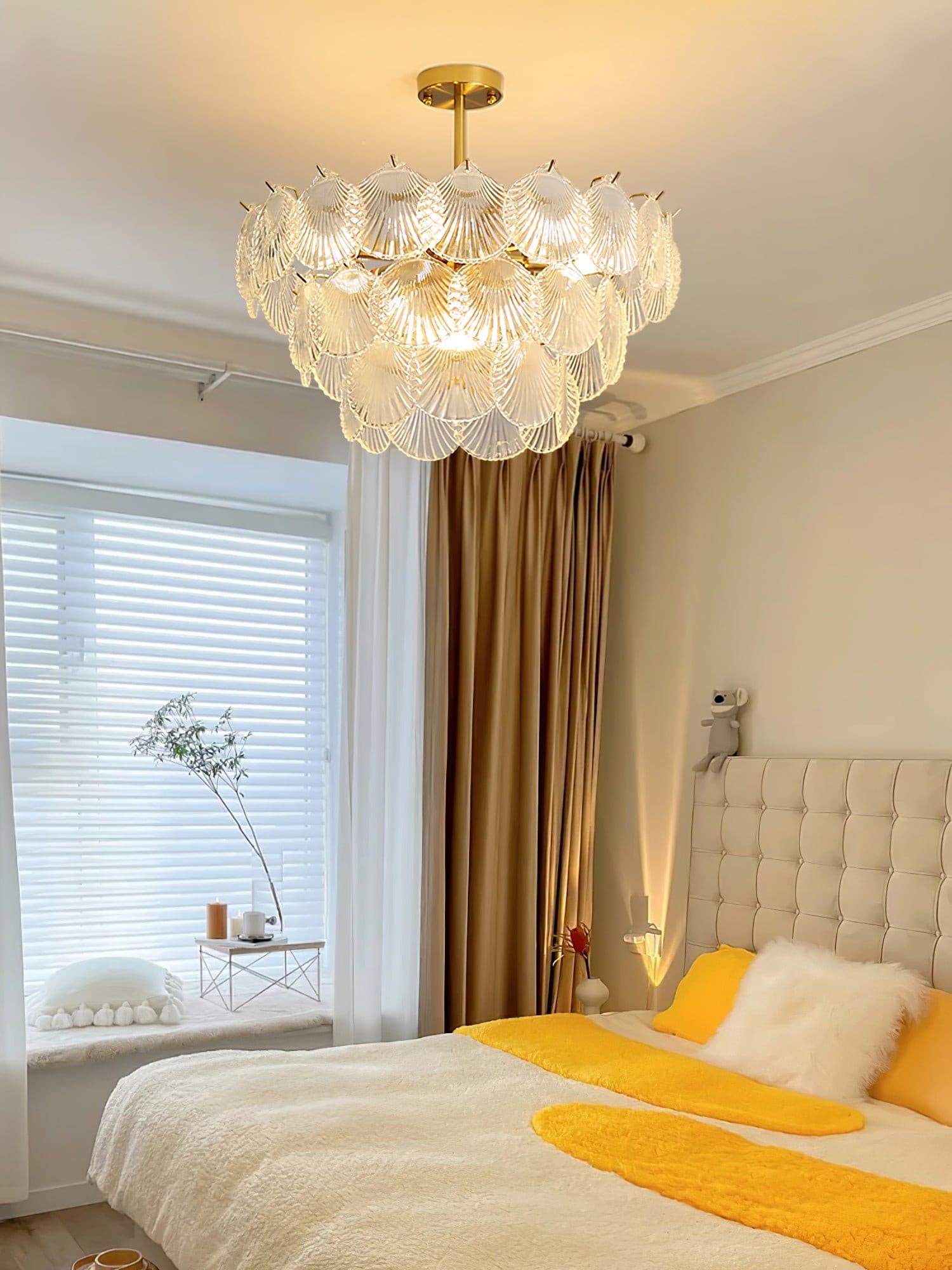 Shell Glass Chandelier - Lumpaz