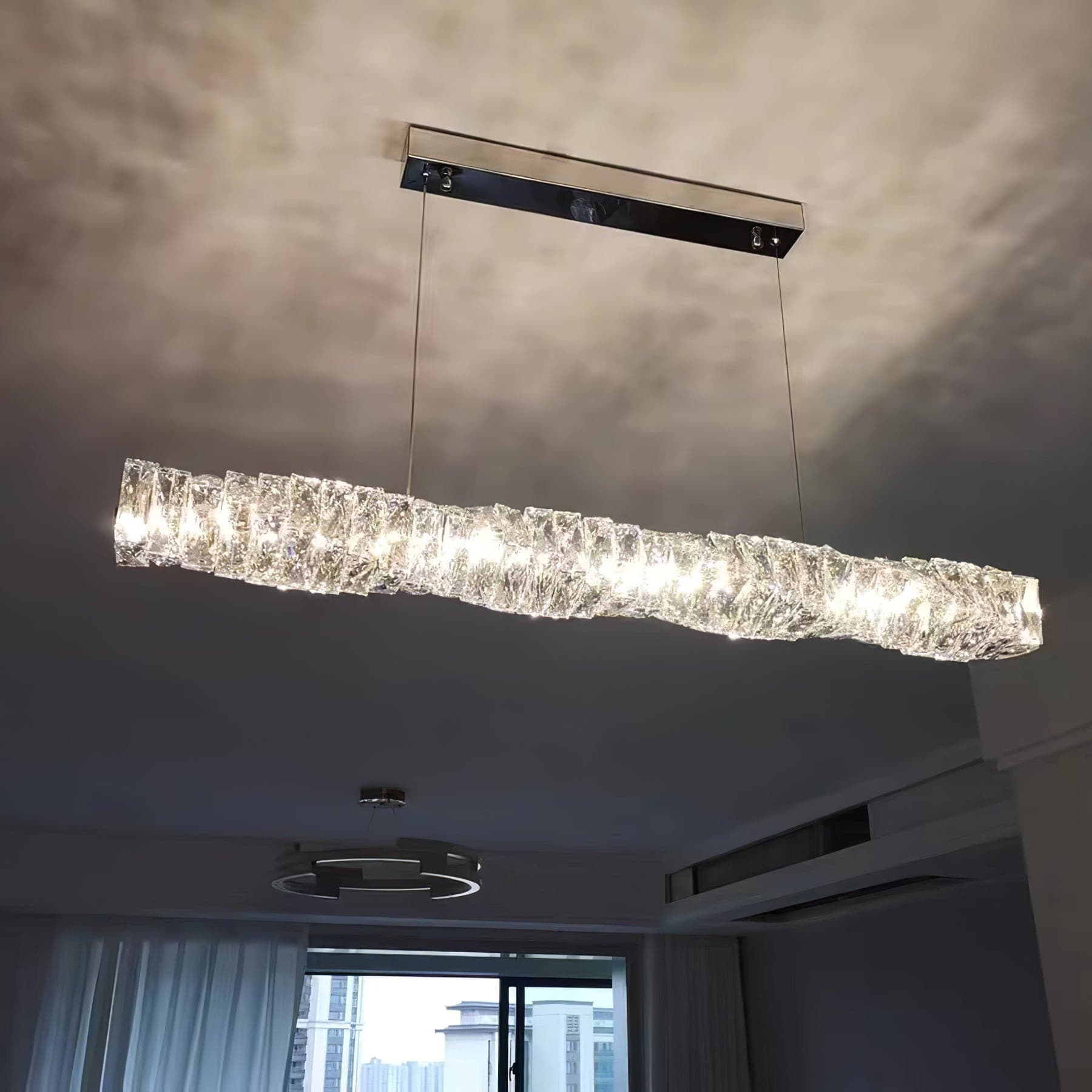Long Crystal Pendant Lamp - Lumpaz
