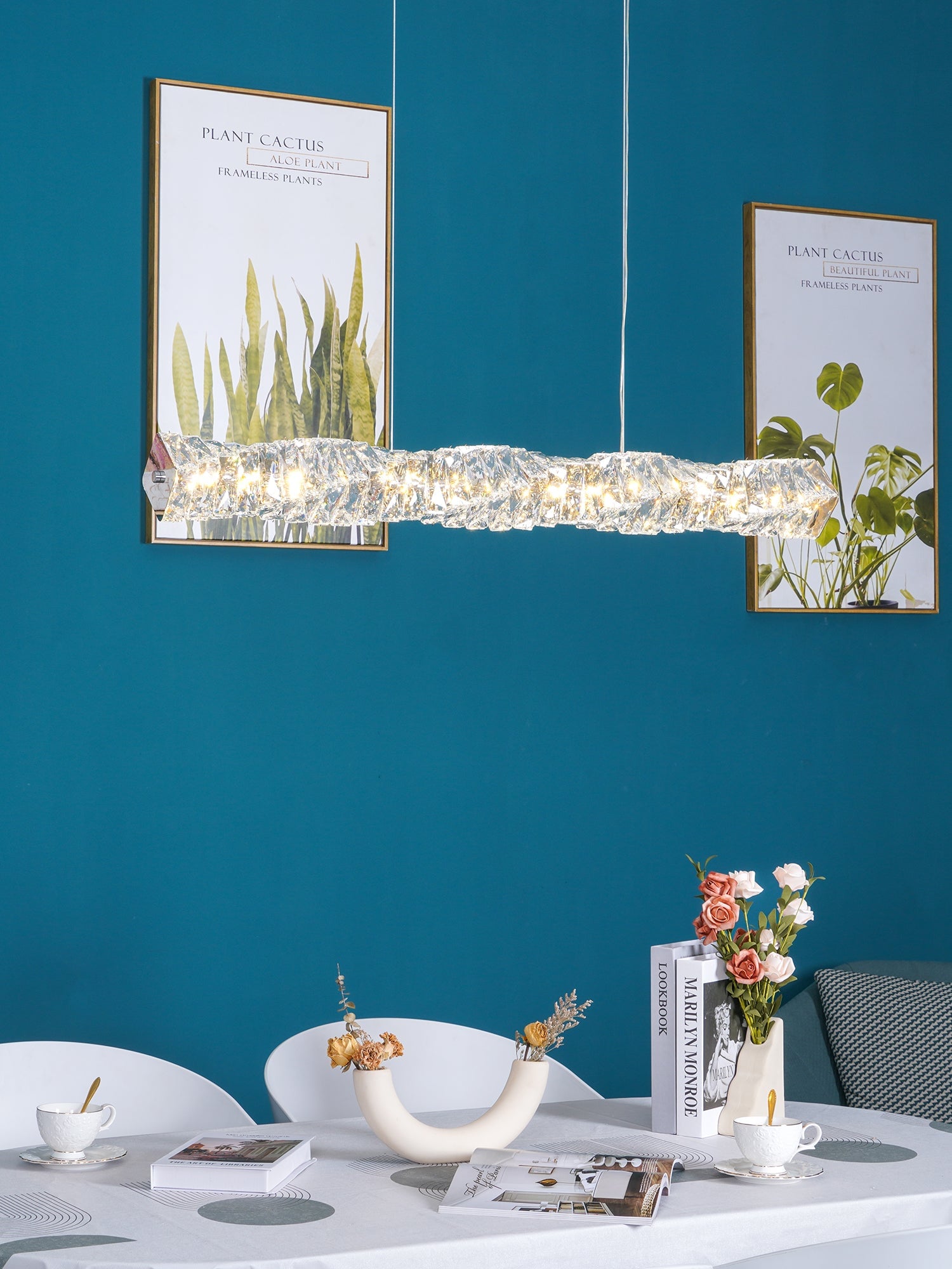 Long Crystal Pendant Lamp - Lumpaz