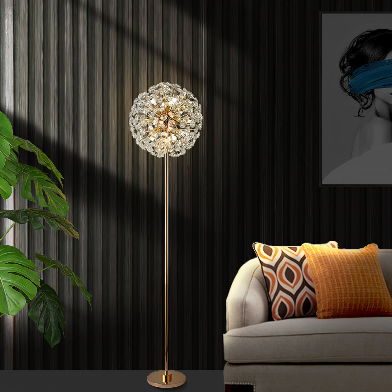 Crystal Dandelion Floor Lamp - Lumpaz