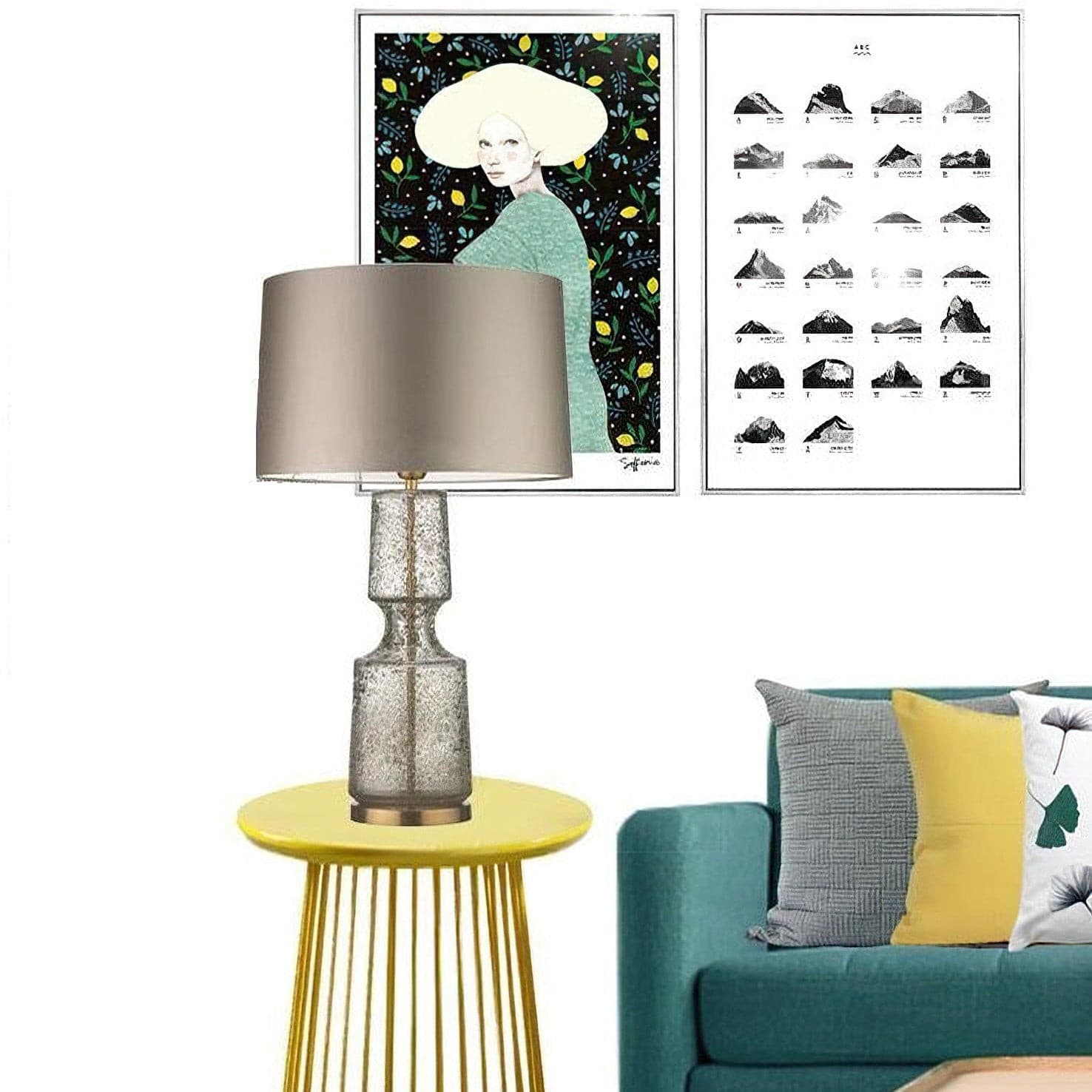 Antero Teal Table Lamp - Lumpaz