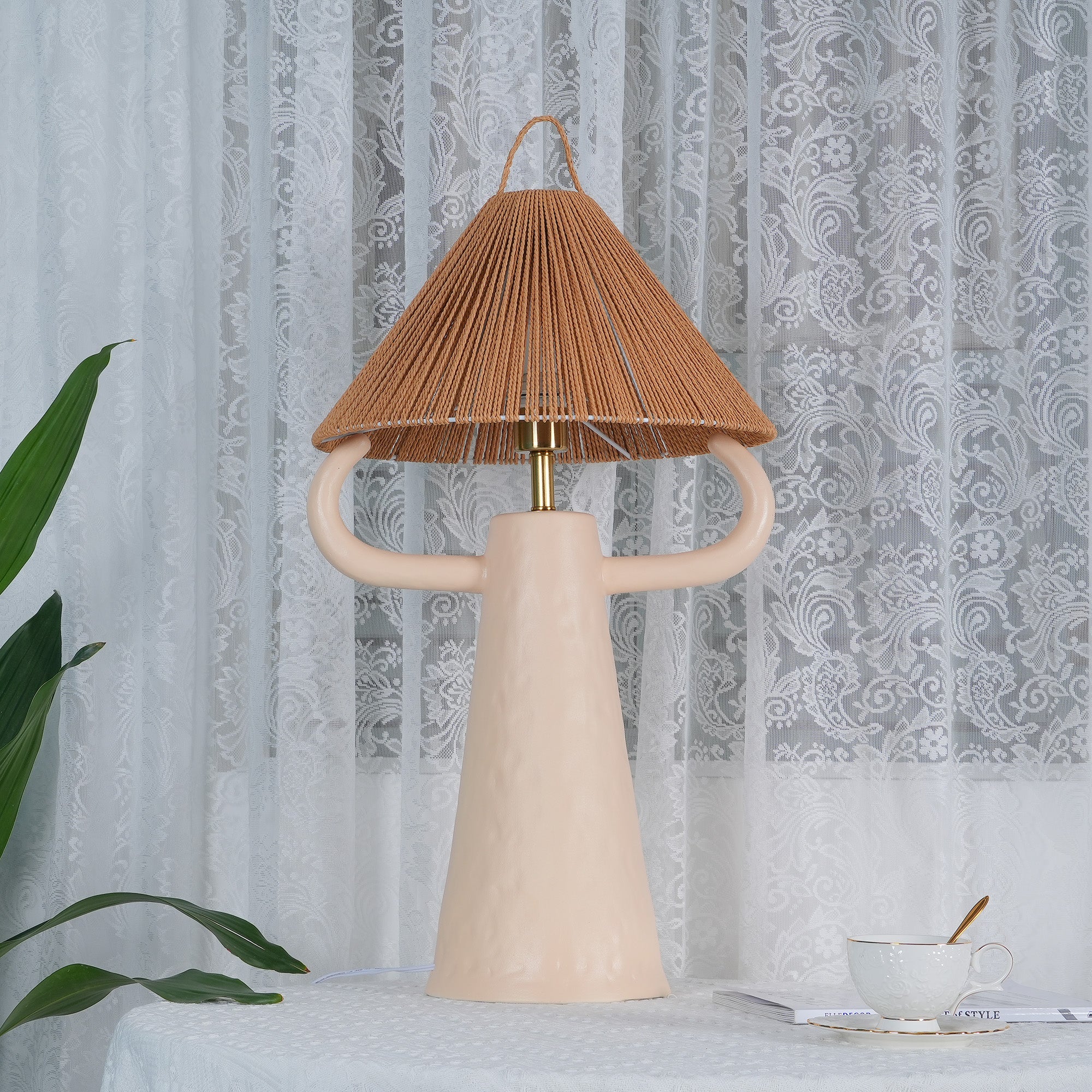 Horns Ceramic Table Lamp - Lumpaz