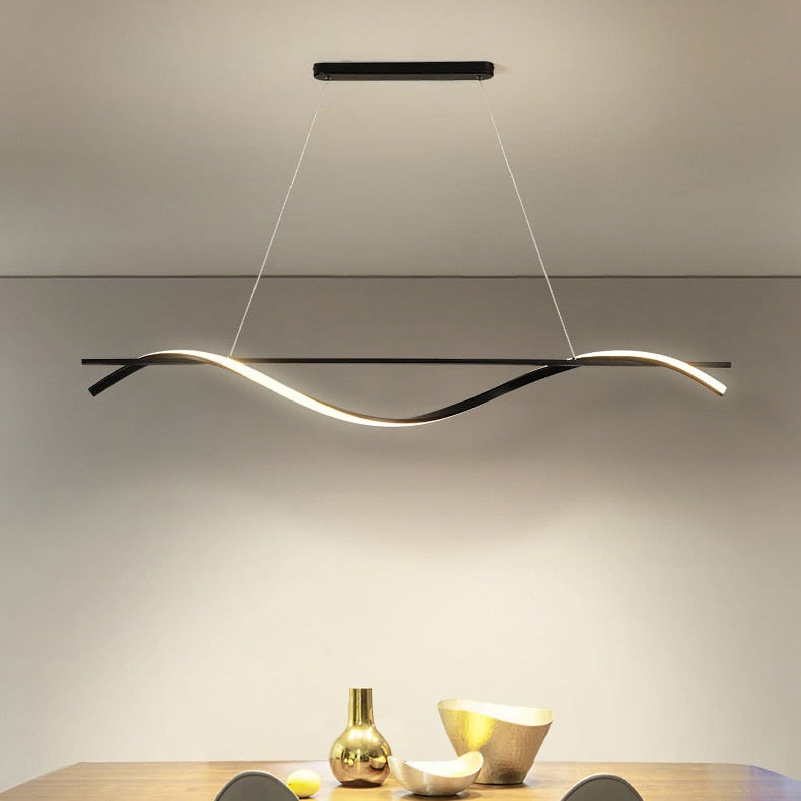 Black Wave Chandelier - Lumpaz