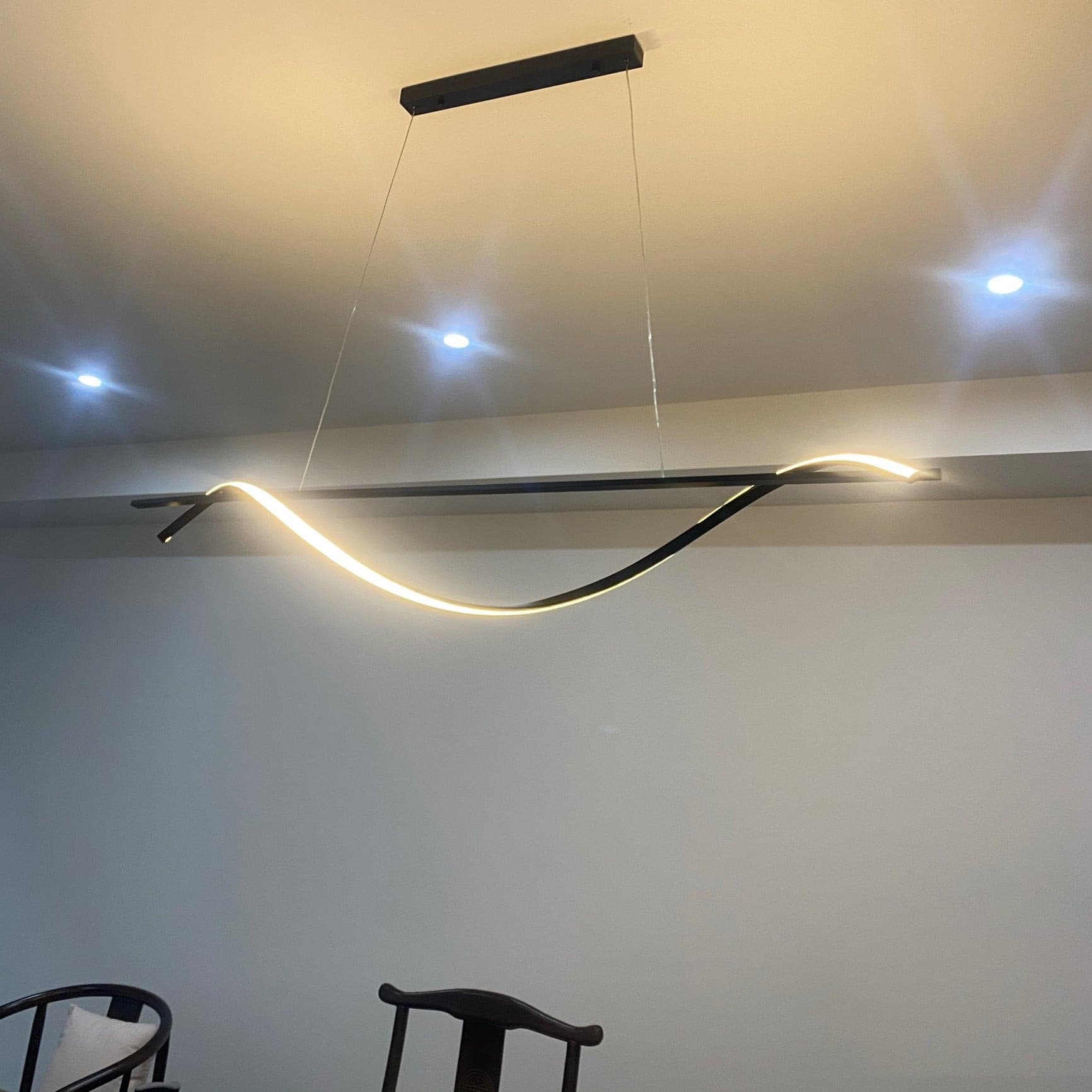 Black Wave Chandelier - Lumpaz