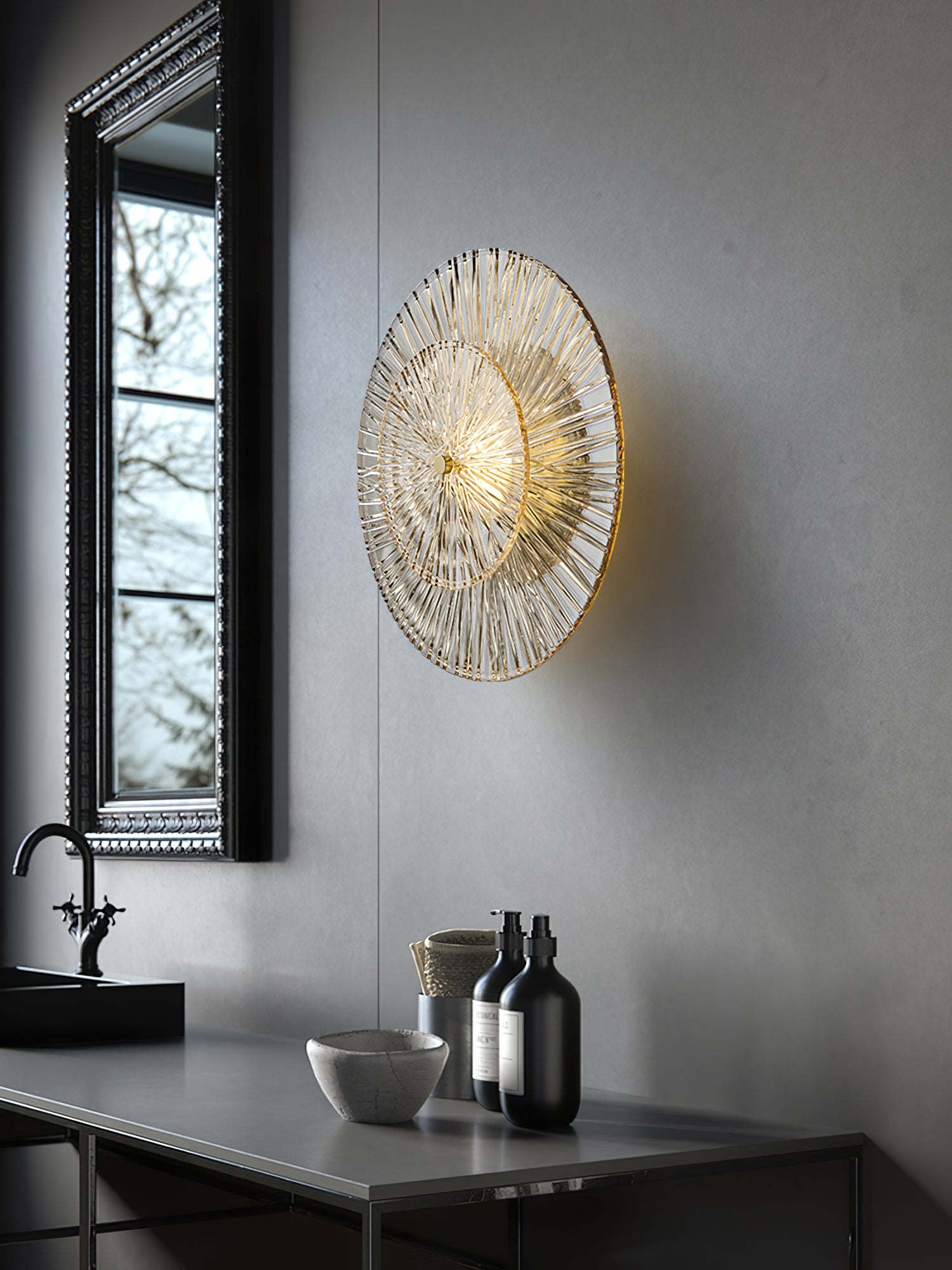 Round Crystal Wall Lamp - Lumpaz