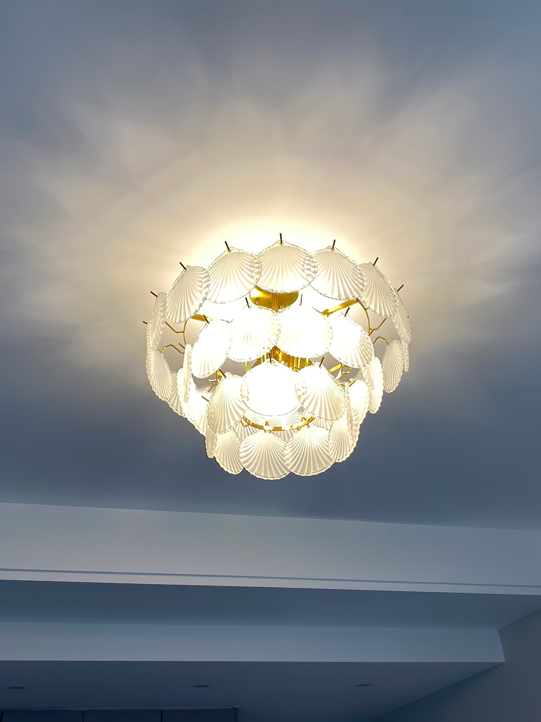 Shell Glass Chandelier - Lumpaz