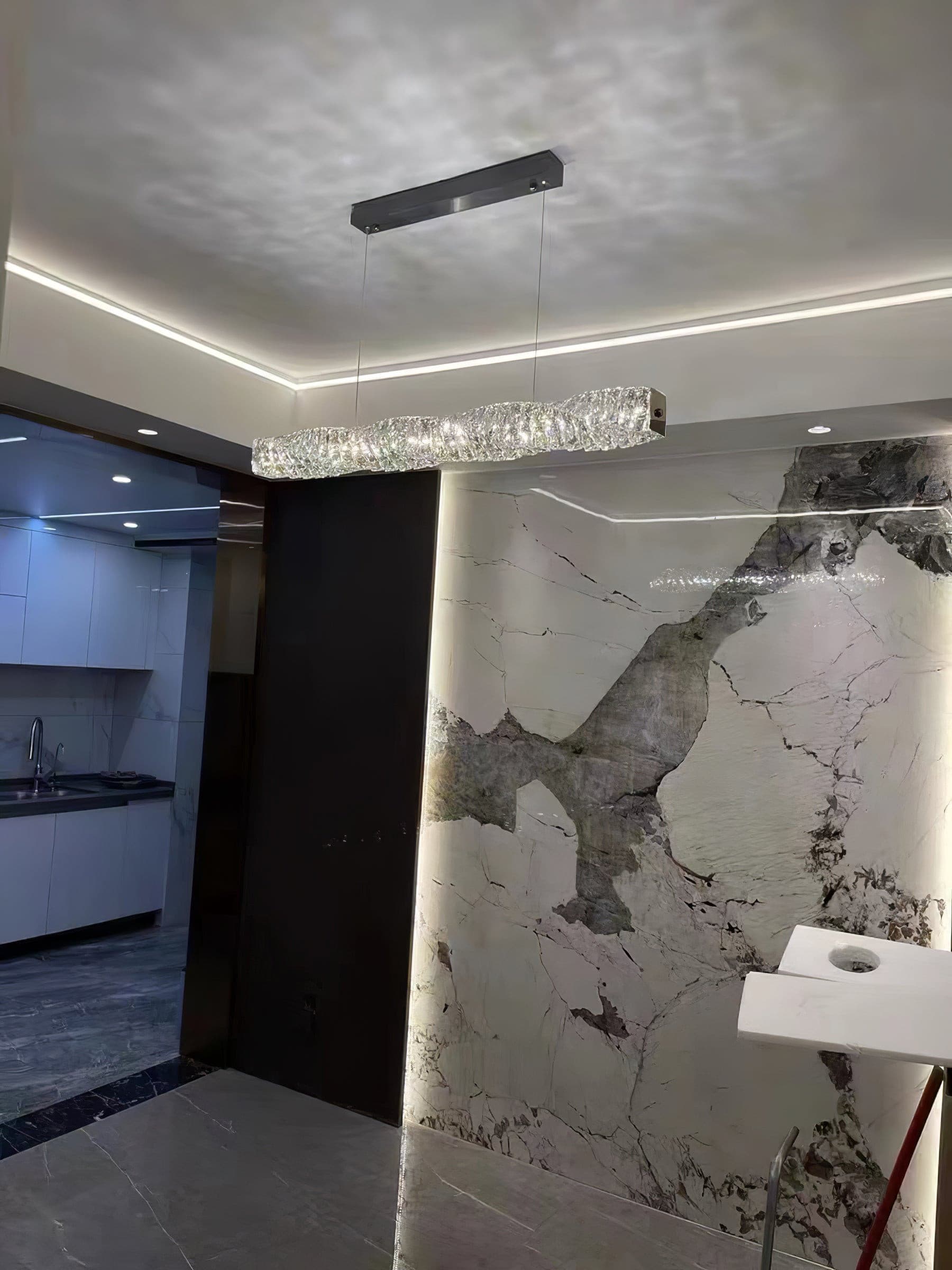 Long Crystal Pendant Lamp - Lumpaz