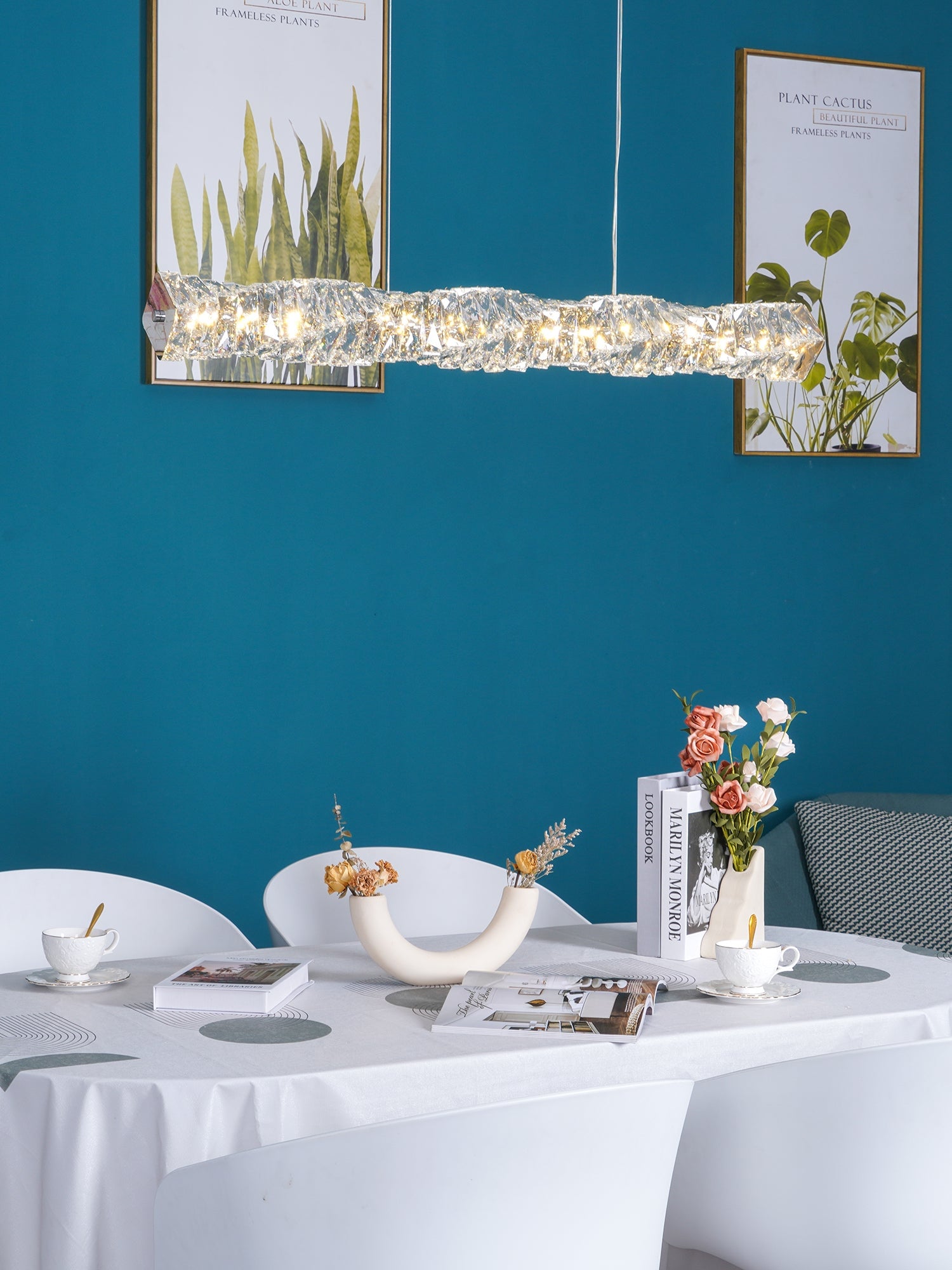 Long Crystal Pendant Lamp - Lumpaz