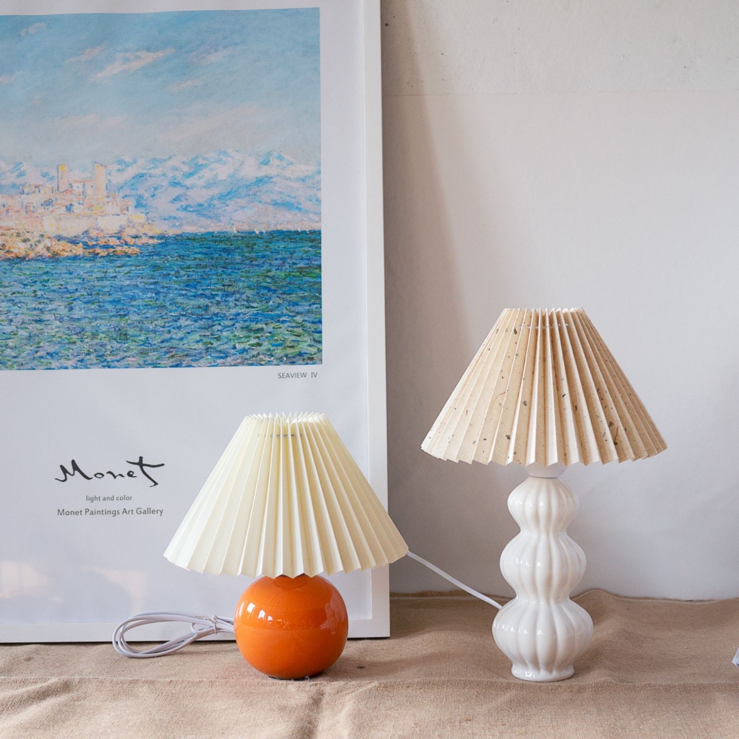 Luna Pleated Table Lamp - Lumpaz