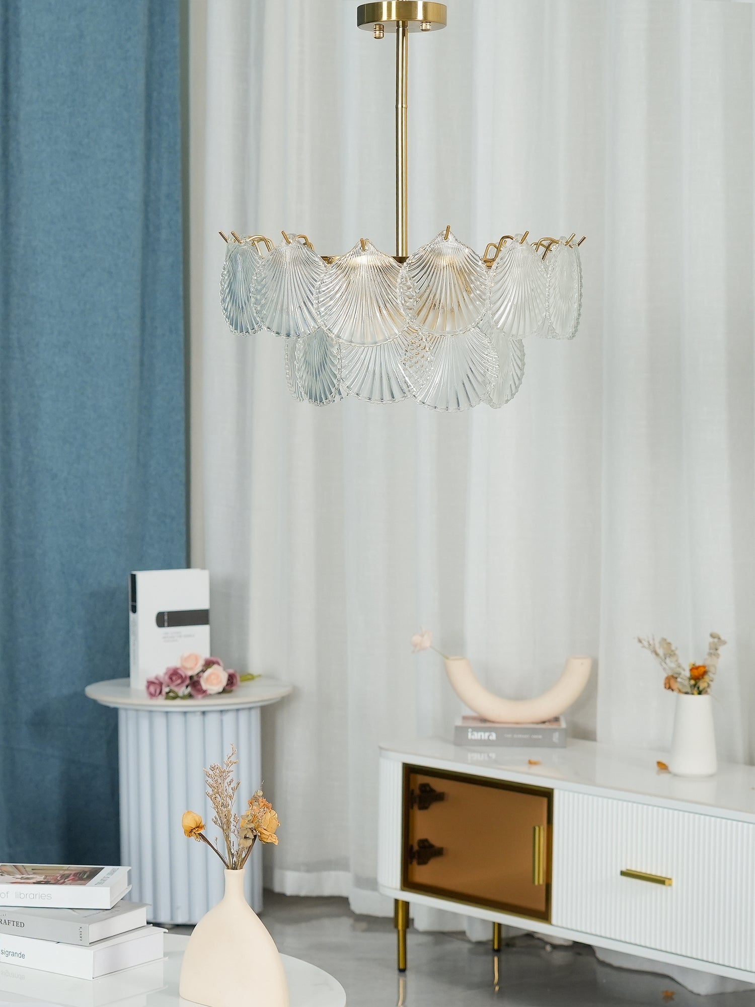 Shell Glass Chandelier - Lumpaz