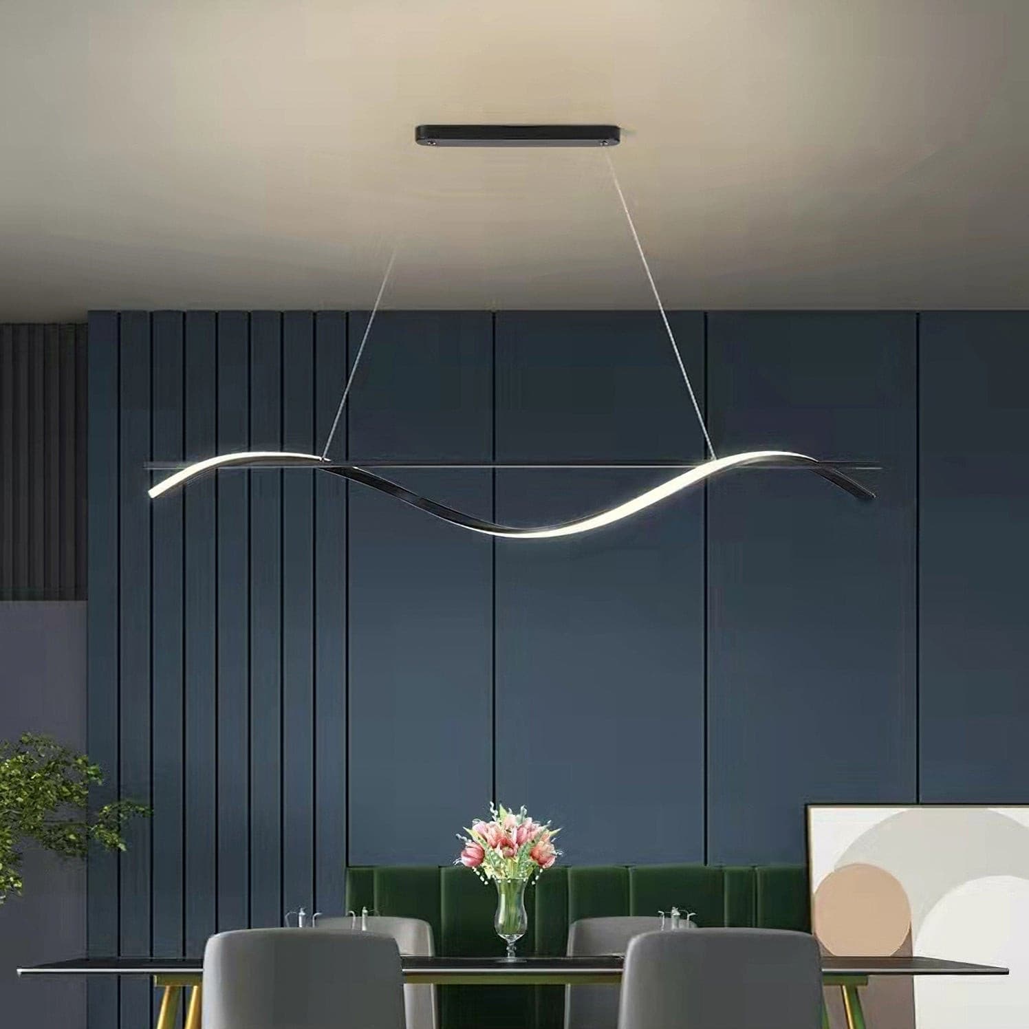 Black Wave Chandelier - Lumpaz