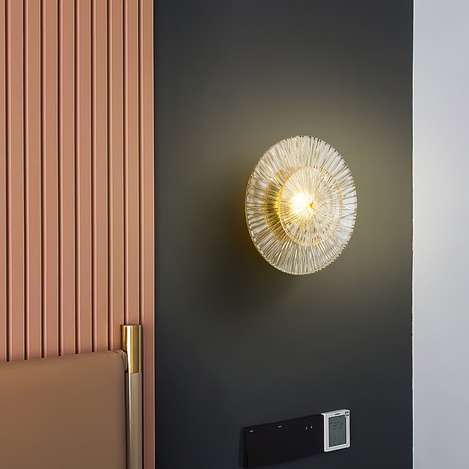 Round Crystal Wall Lamp - Lumpaz