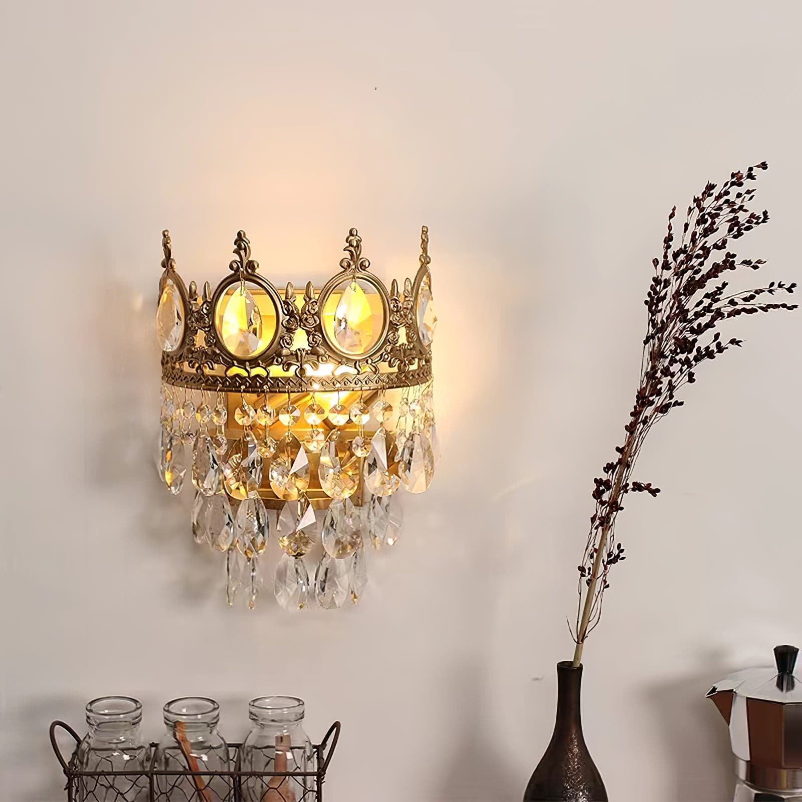 Vintage Crystal Wall Lamp - Lumpaz