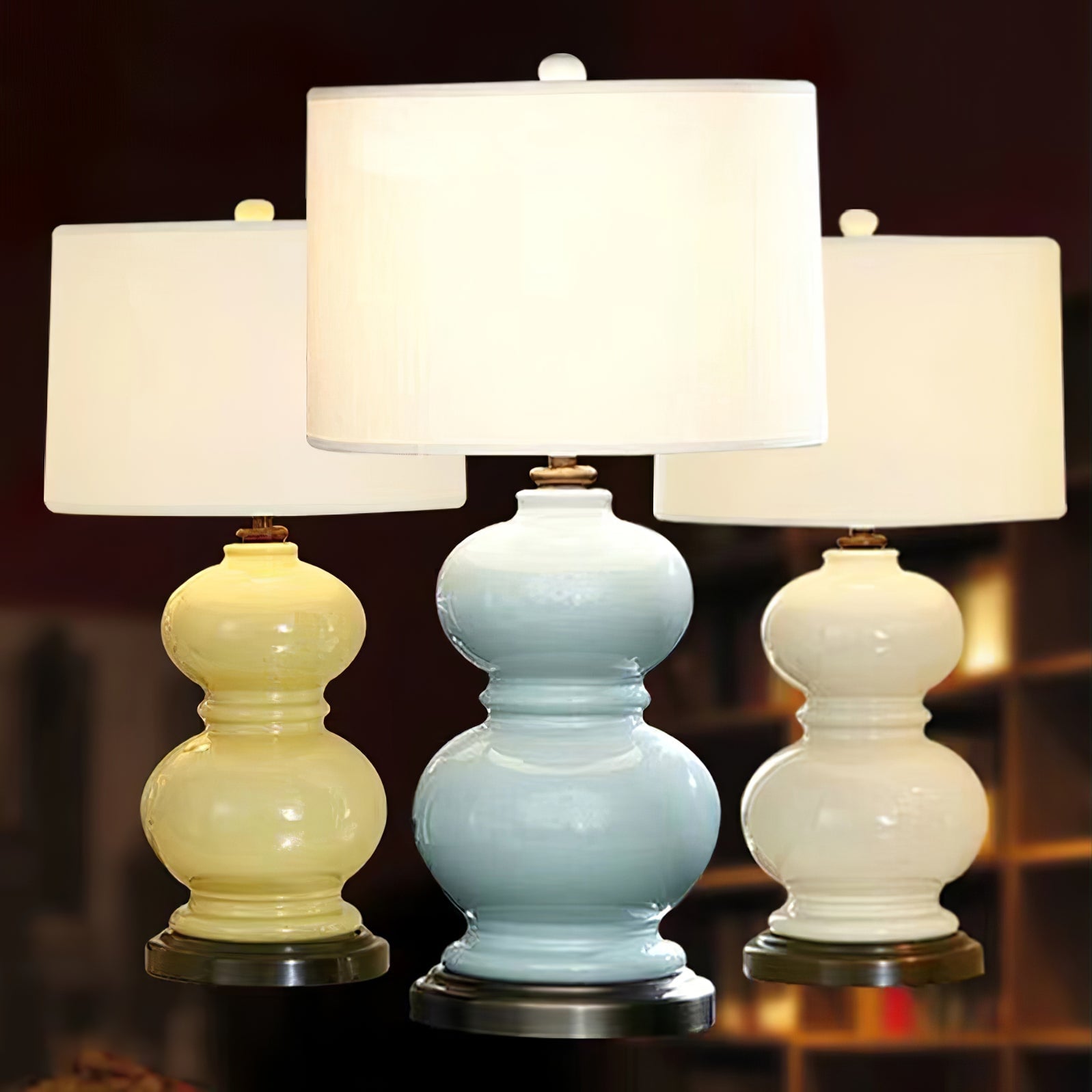 Ceramic Gourd Table Lamp - Lumpaz