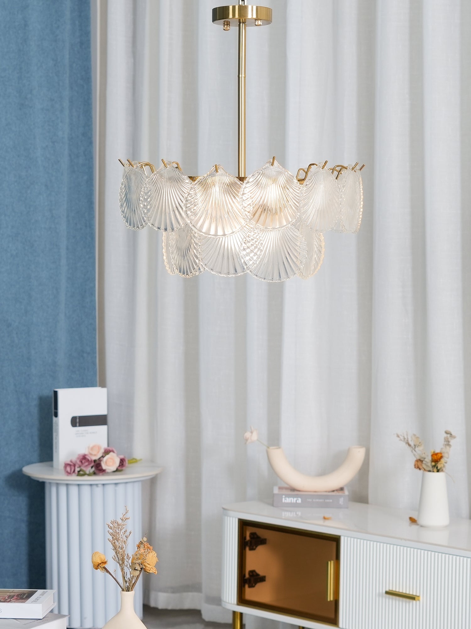 Shell Glass Chandelier - Lumpaz