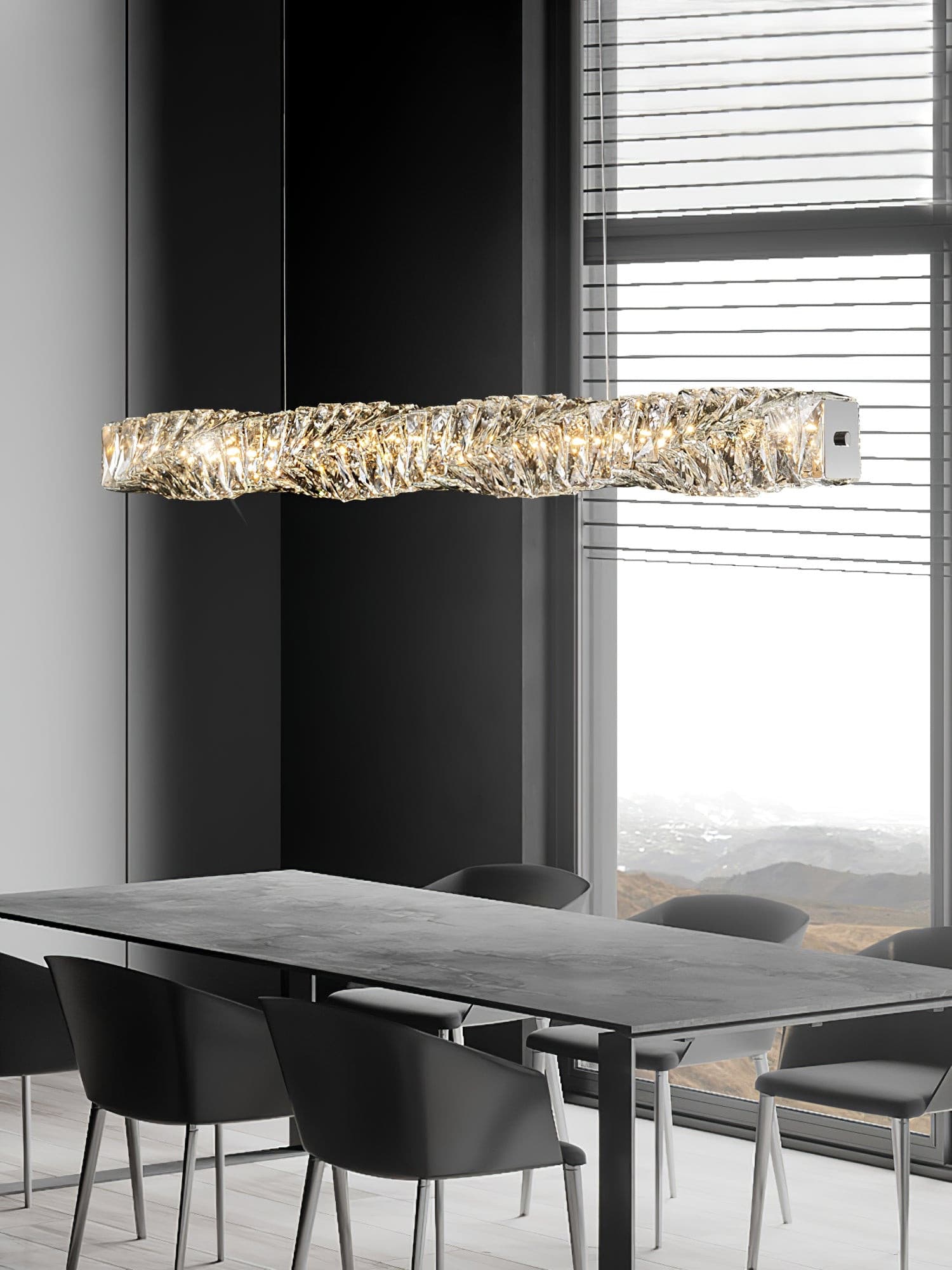Long Crystal Pendant Lamp - Lumpaz