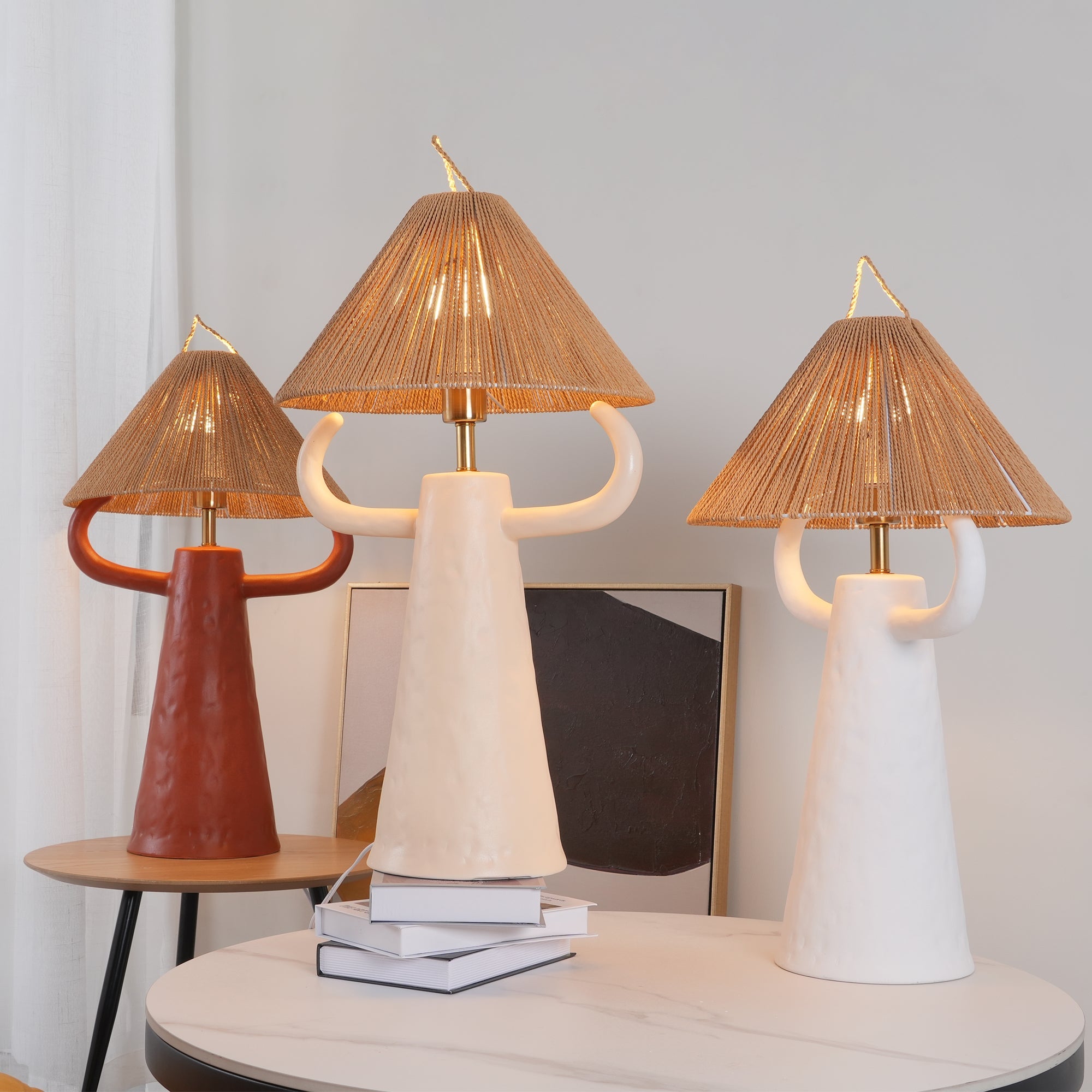 Horns Ceramic Table Lamp - Lumpaz
