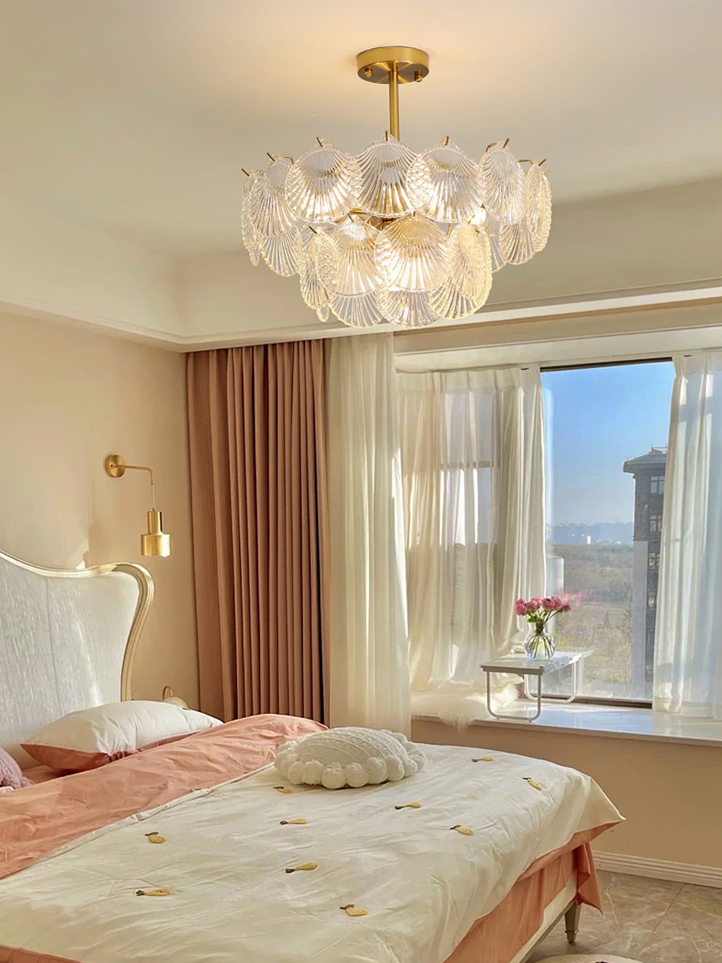 Shell Glass Chandelier - Lumpaz