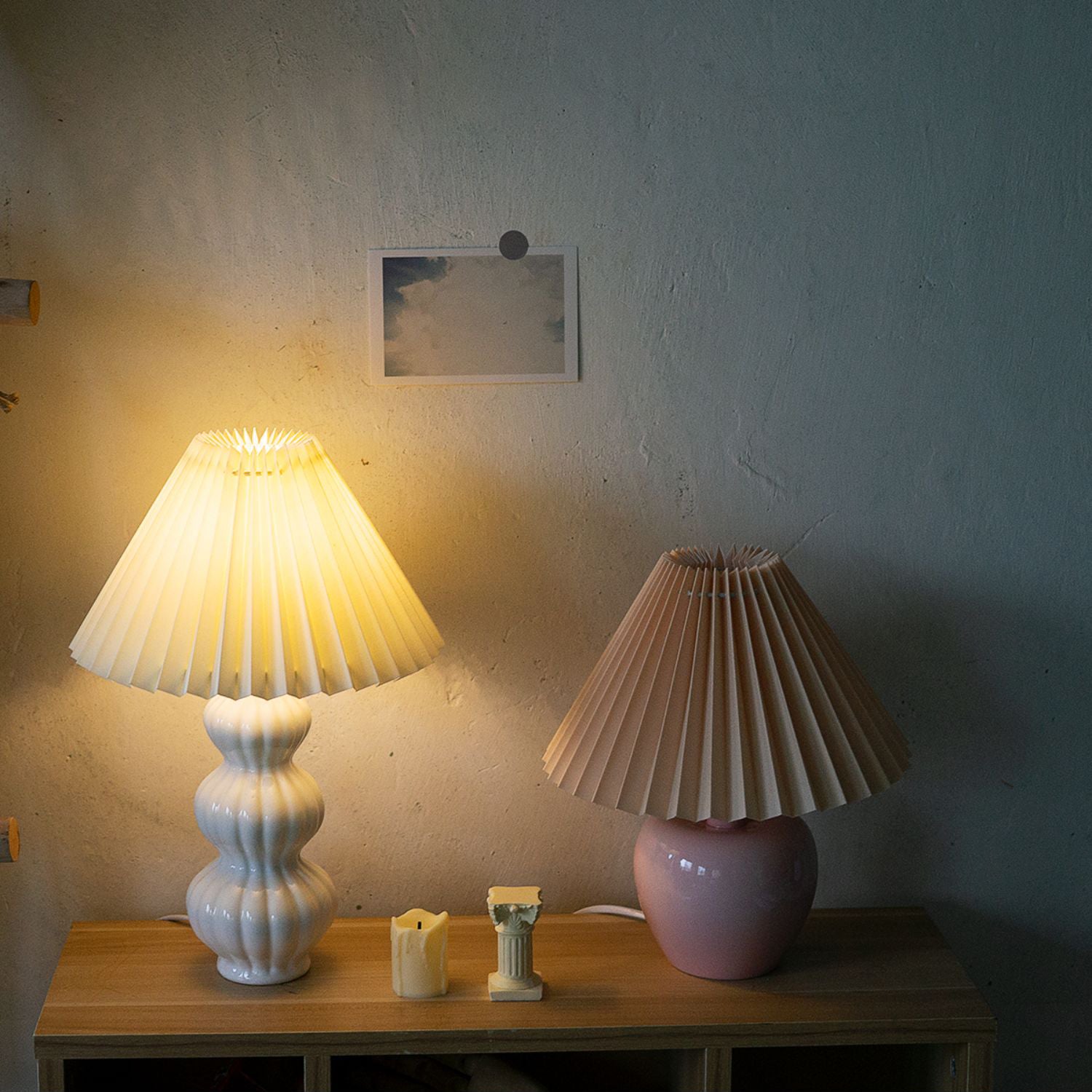 Luna Pleated Table Lamp - Lumpaz