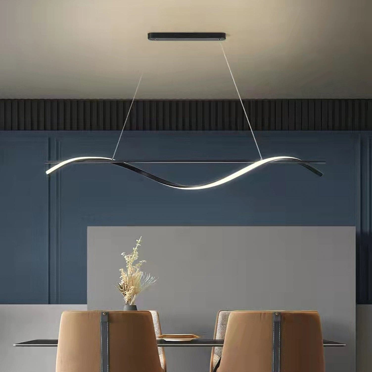 Black Wave Chandelier - Lumpaz