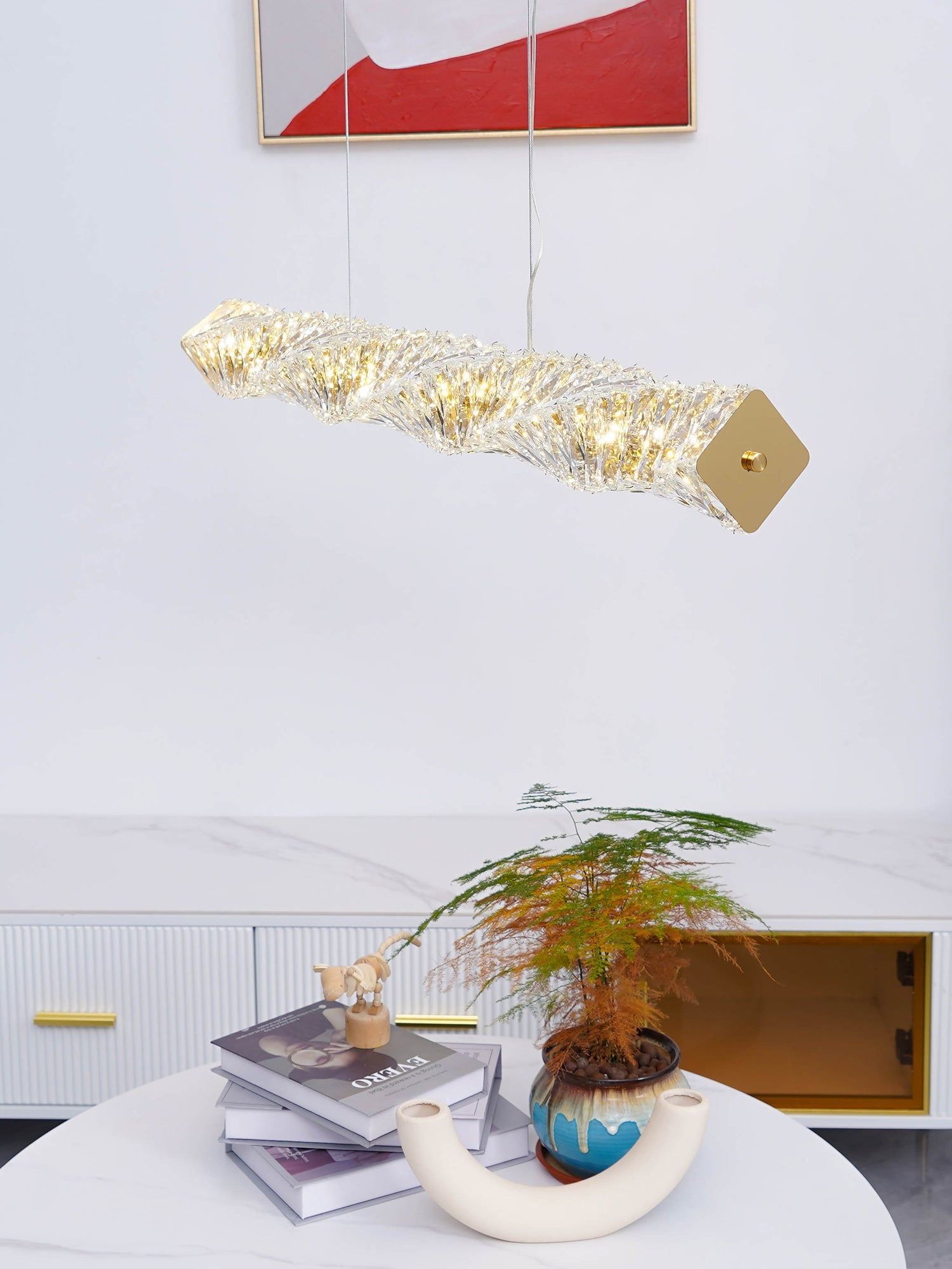 Long Crystal Pendant Lamp - Lumpaz