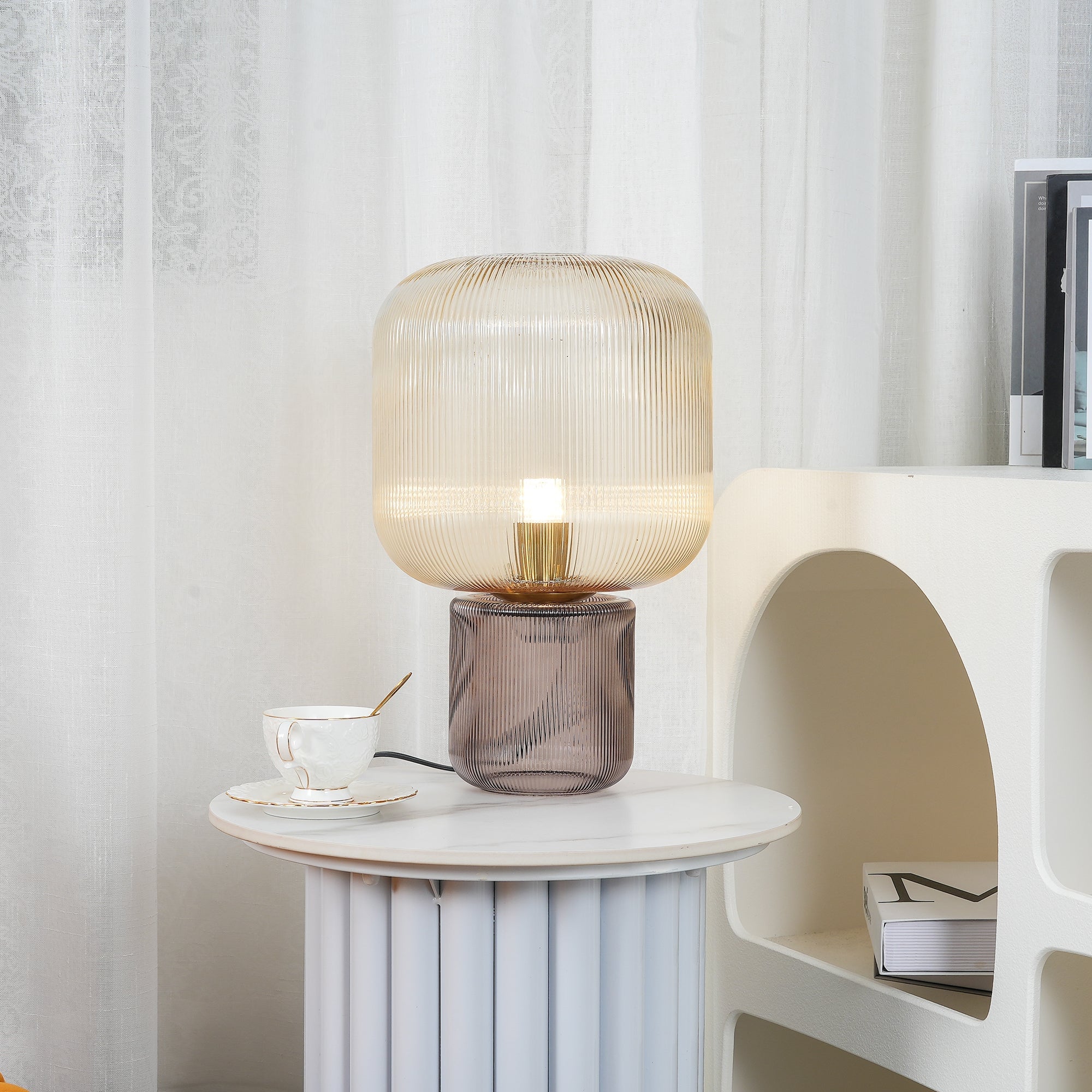 Oval Glass Table Lamp - Lumpaz