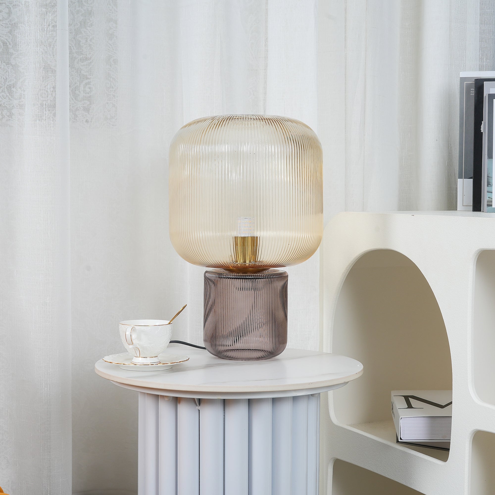 Oval Glass Table Lamp - Lumpaz