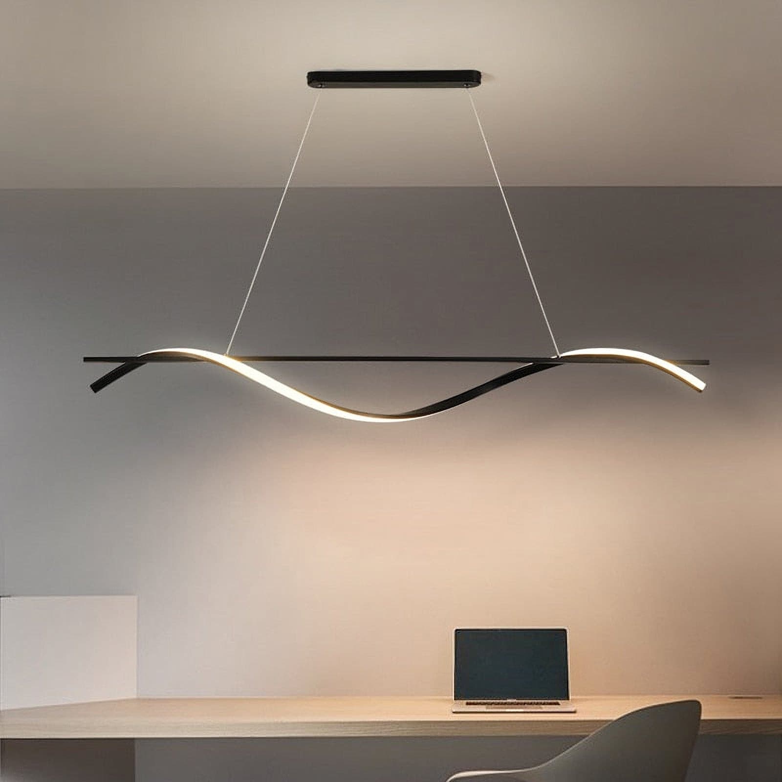 Black Wave Chandelier - Lumpaz