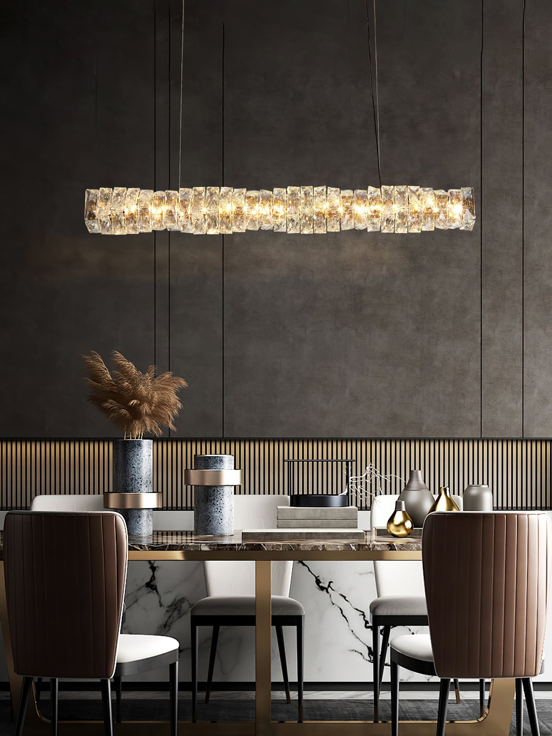 Long Crystal Pendant Lamp - Lumpaz