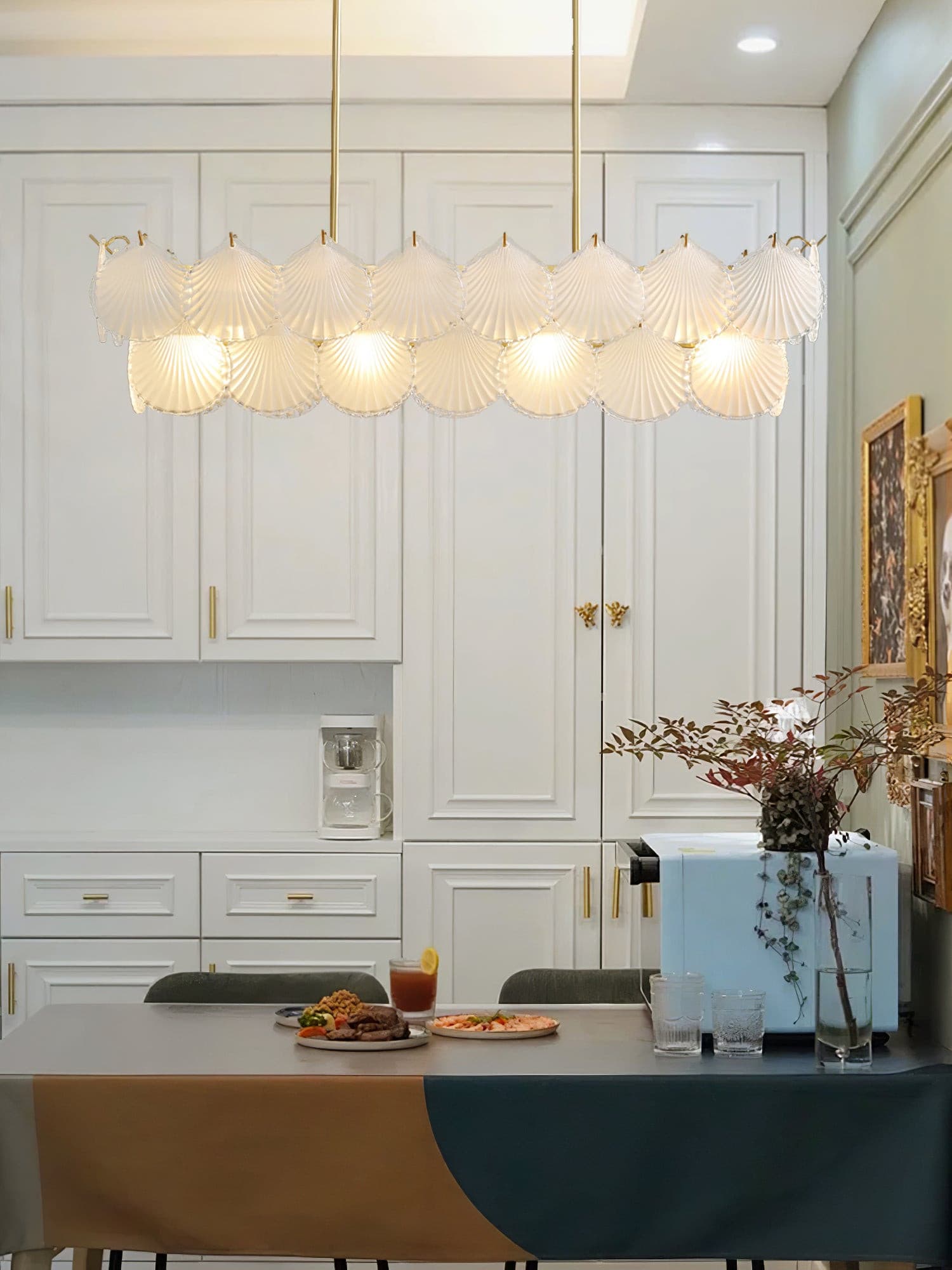 Shell Glass Chandelier - Lumpaz