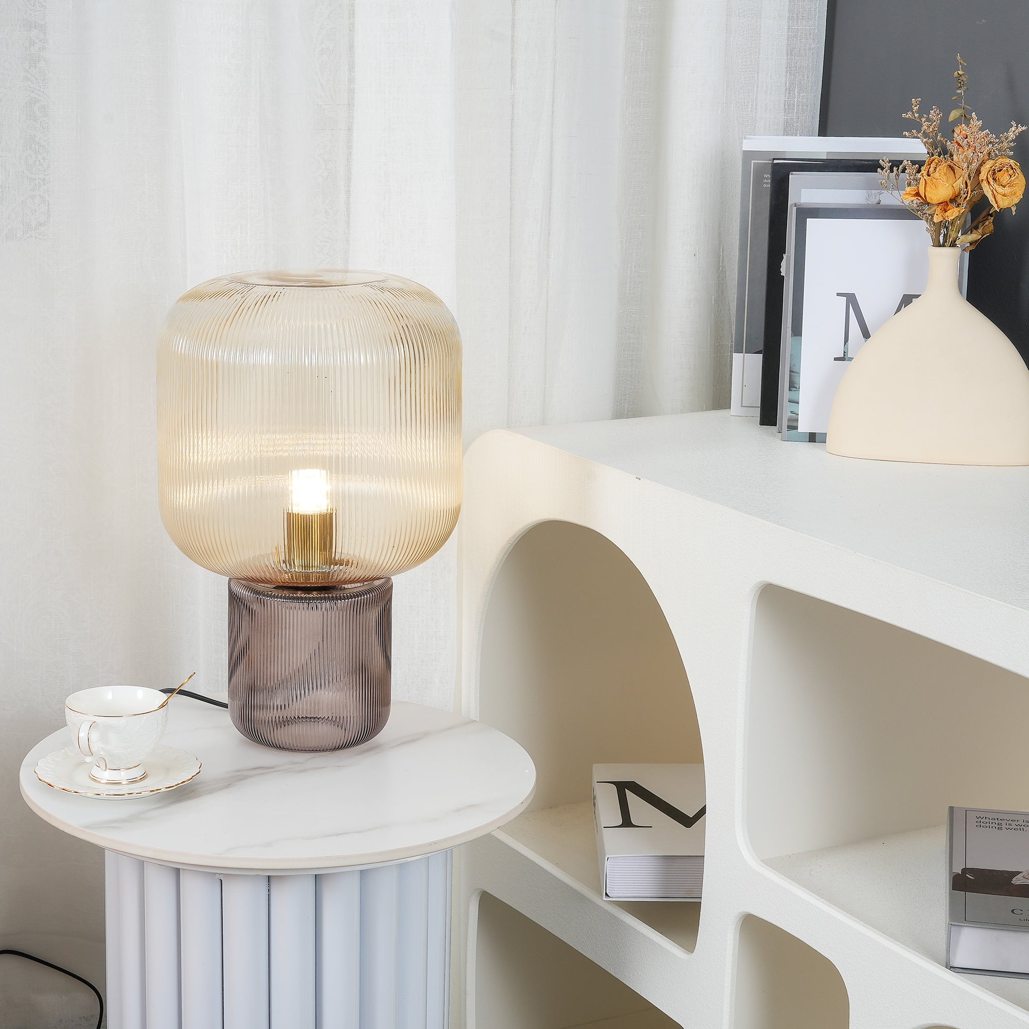Oval Glass Table Lamp - Lumpaz