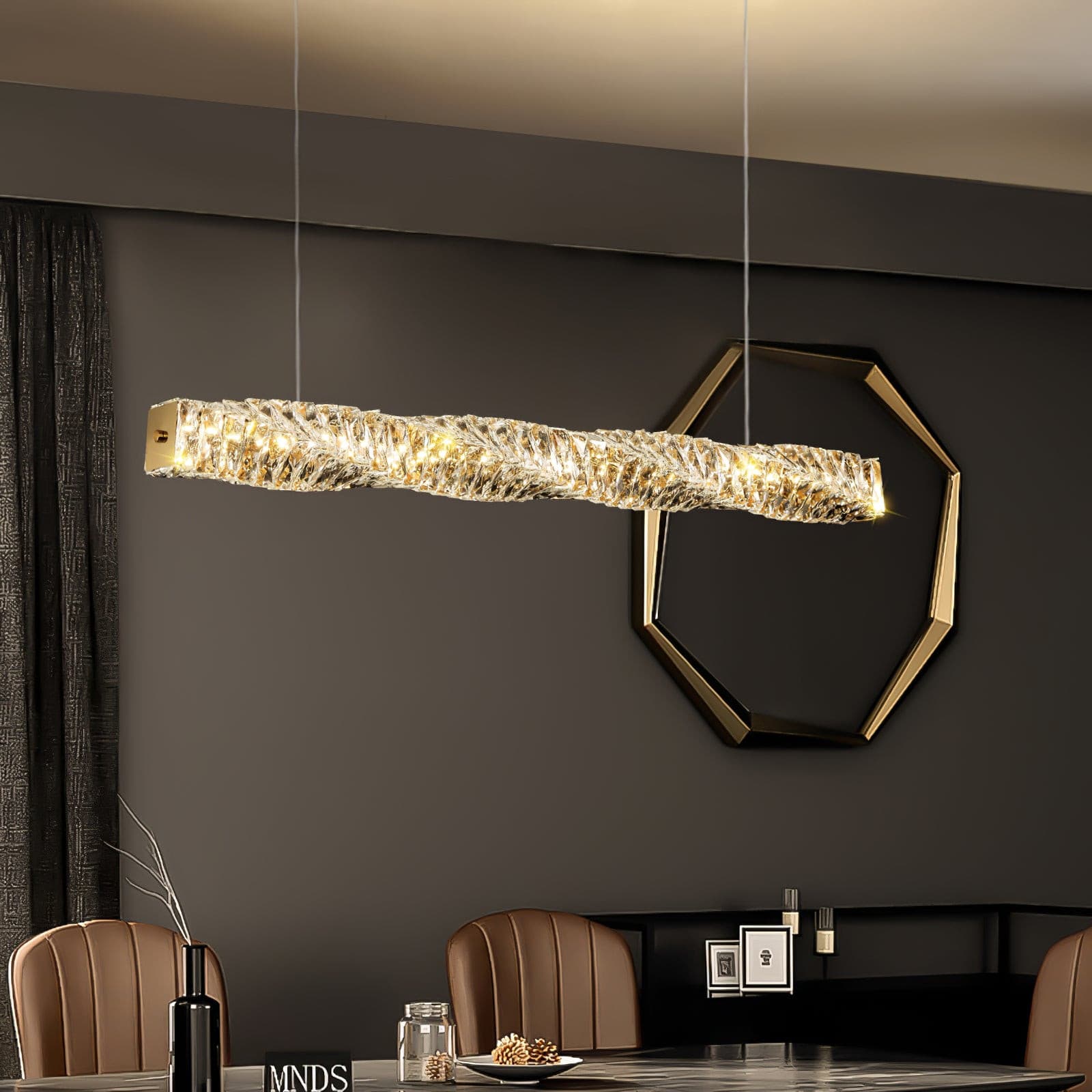 Long Crystal Pendant Lamp - Lumpaz