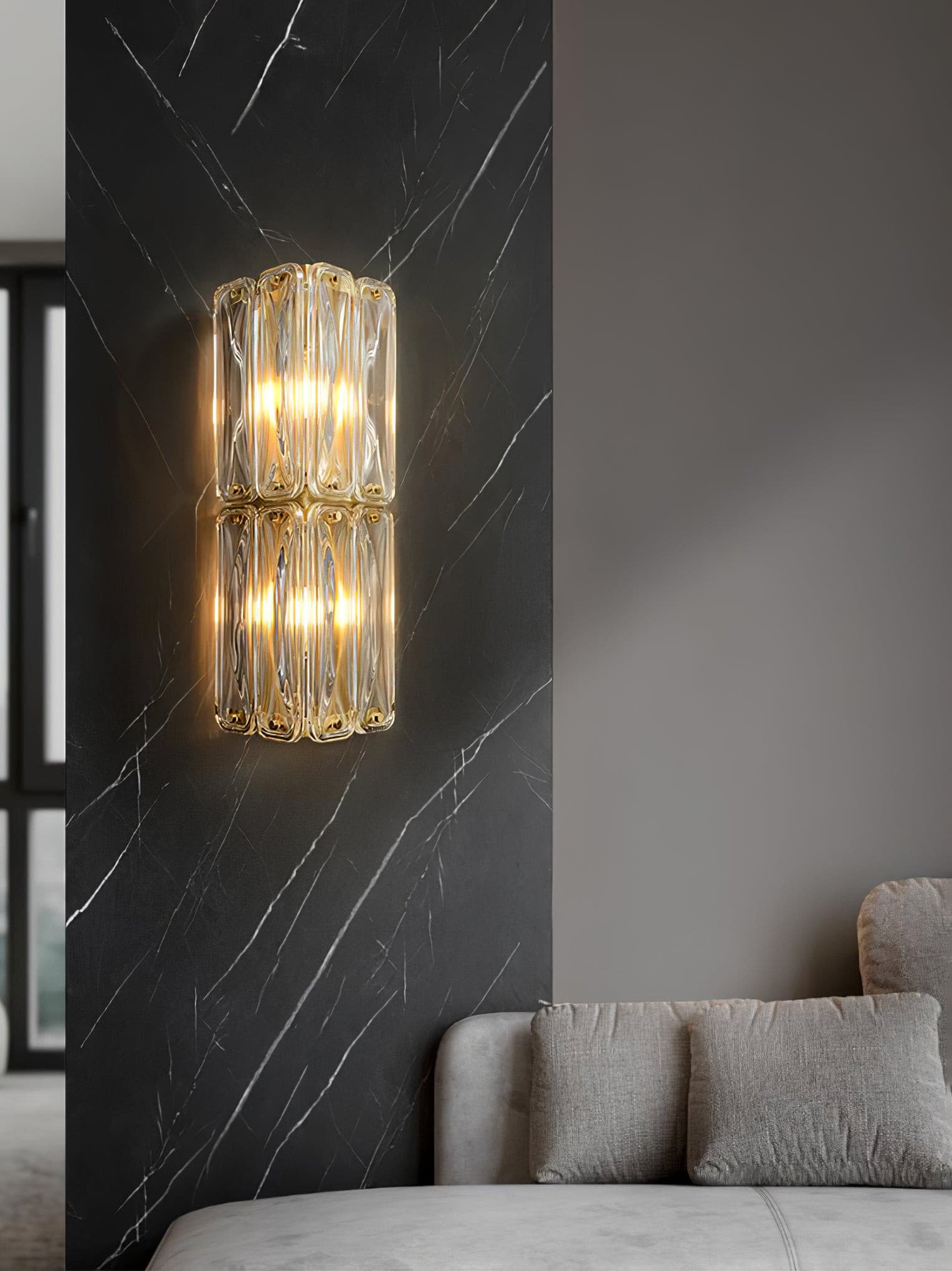 Triangular Glass Wall Light - Lumpaz