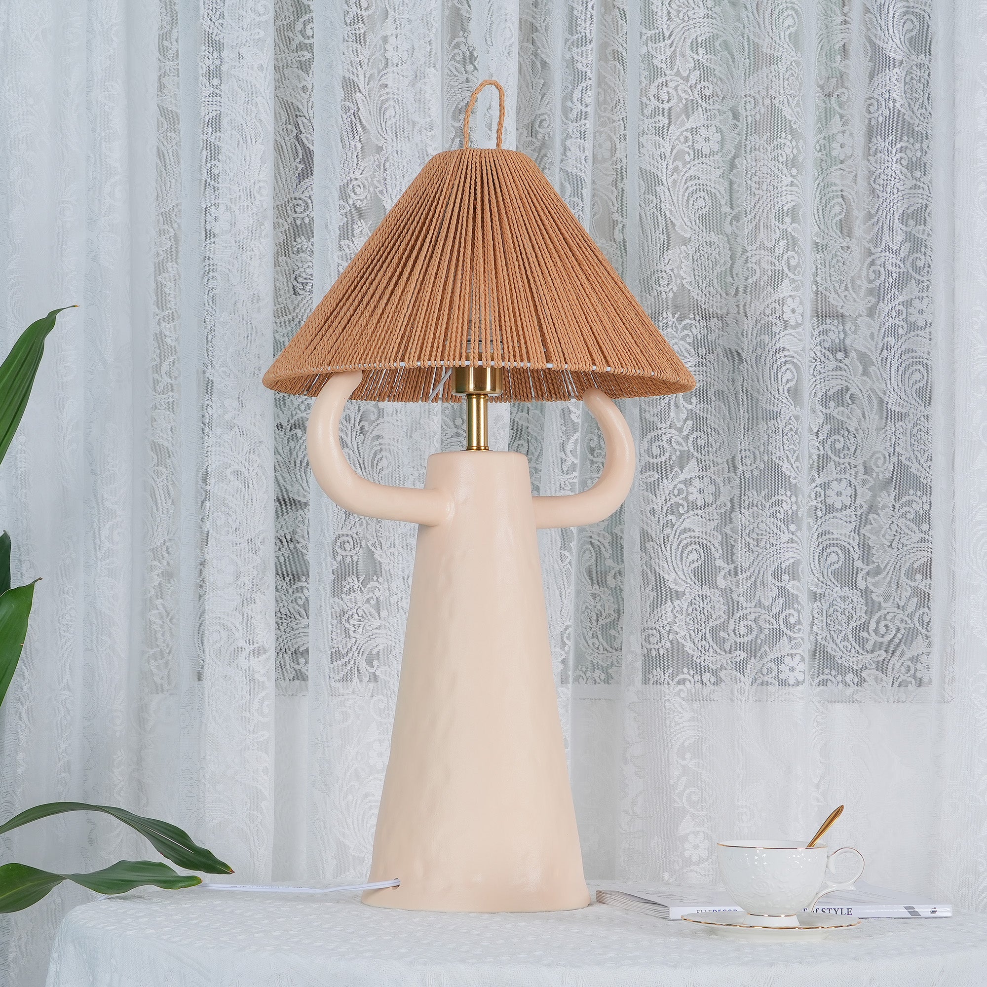 Horns Ceramic Table Lamp - Lumpaz