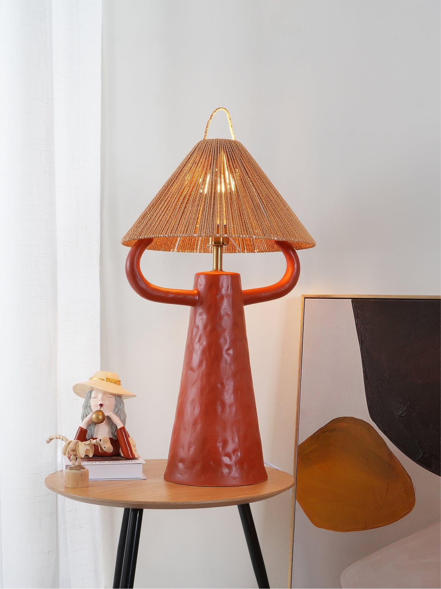 Horns Ceramic Table Lamp - Lumpaz