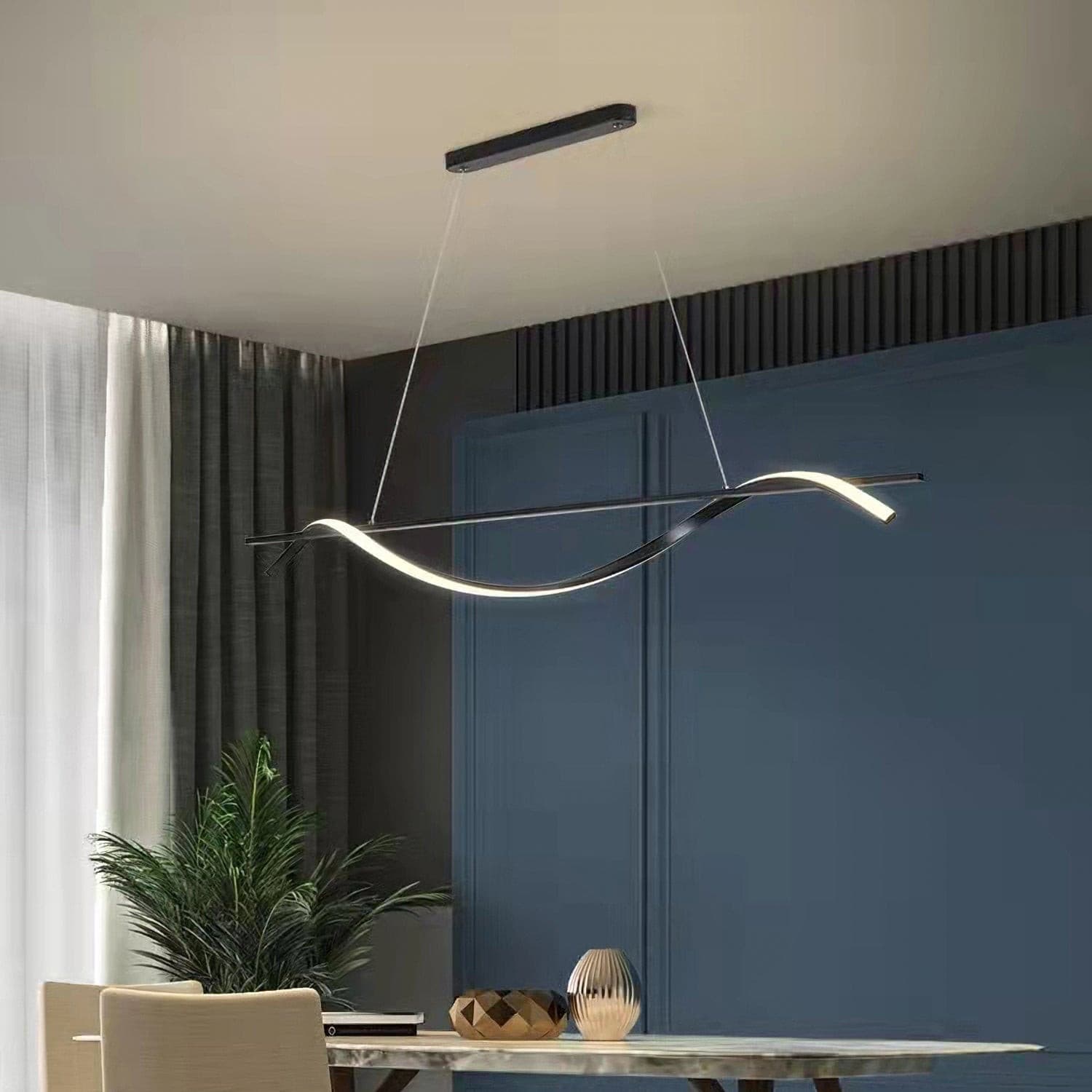 Black Wave Chandelier - Lumpaz