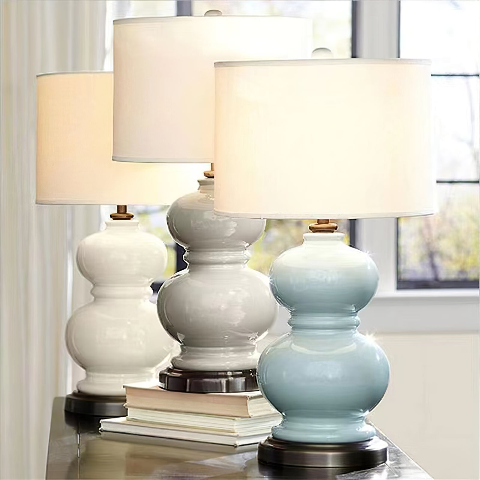 Ceramic Gourd Table Lamp - Lumpaz