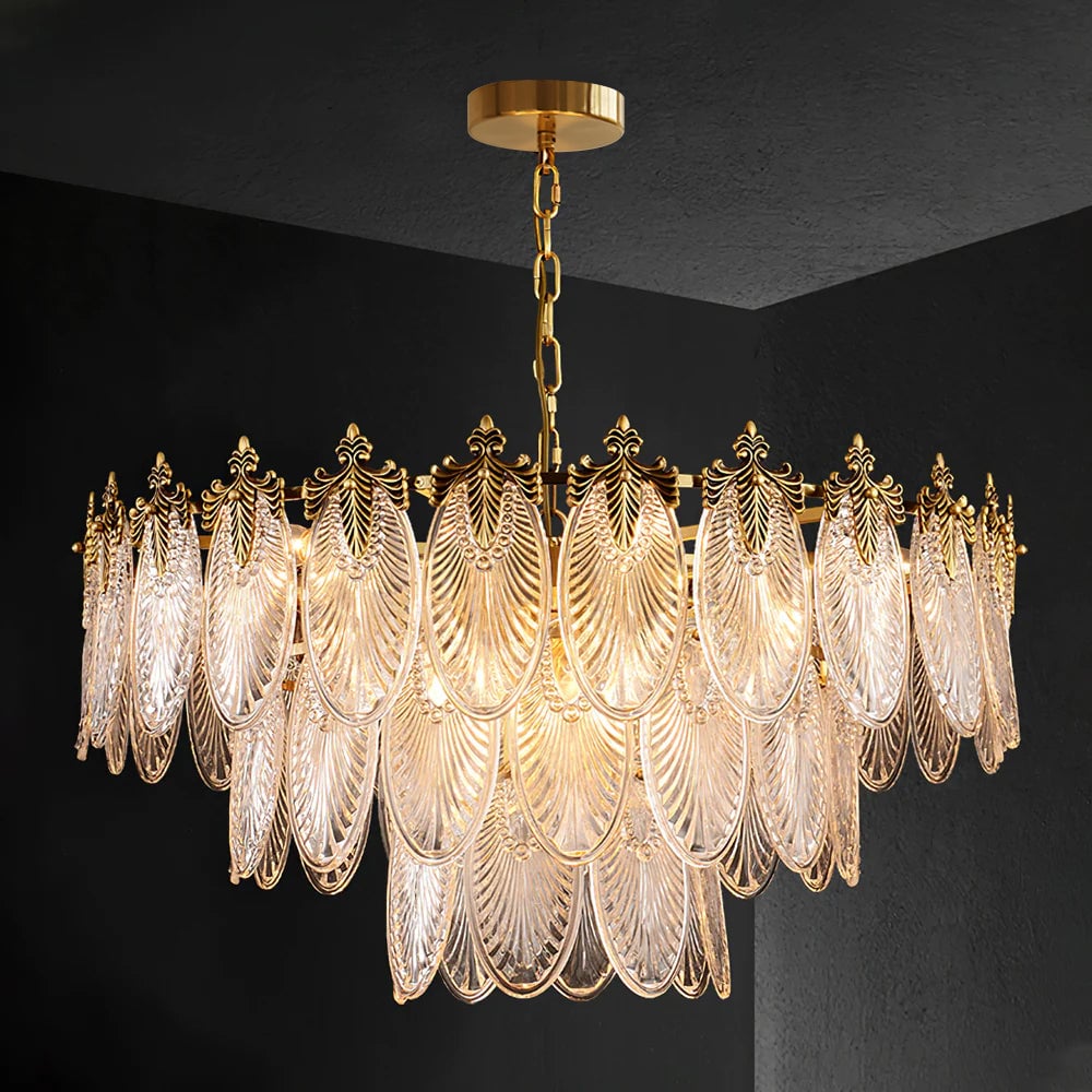 Brass Leaves Chandelier - Lumpaz
