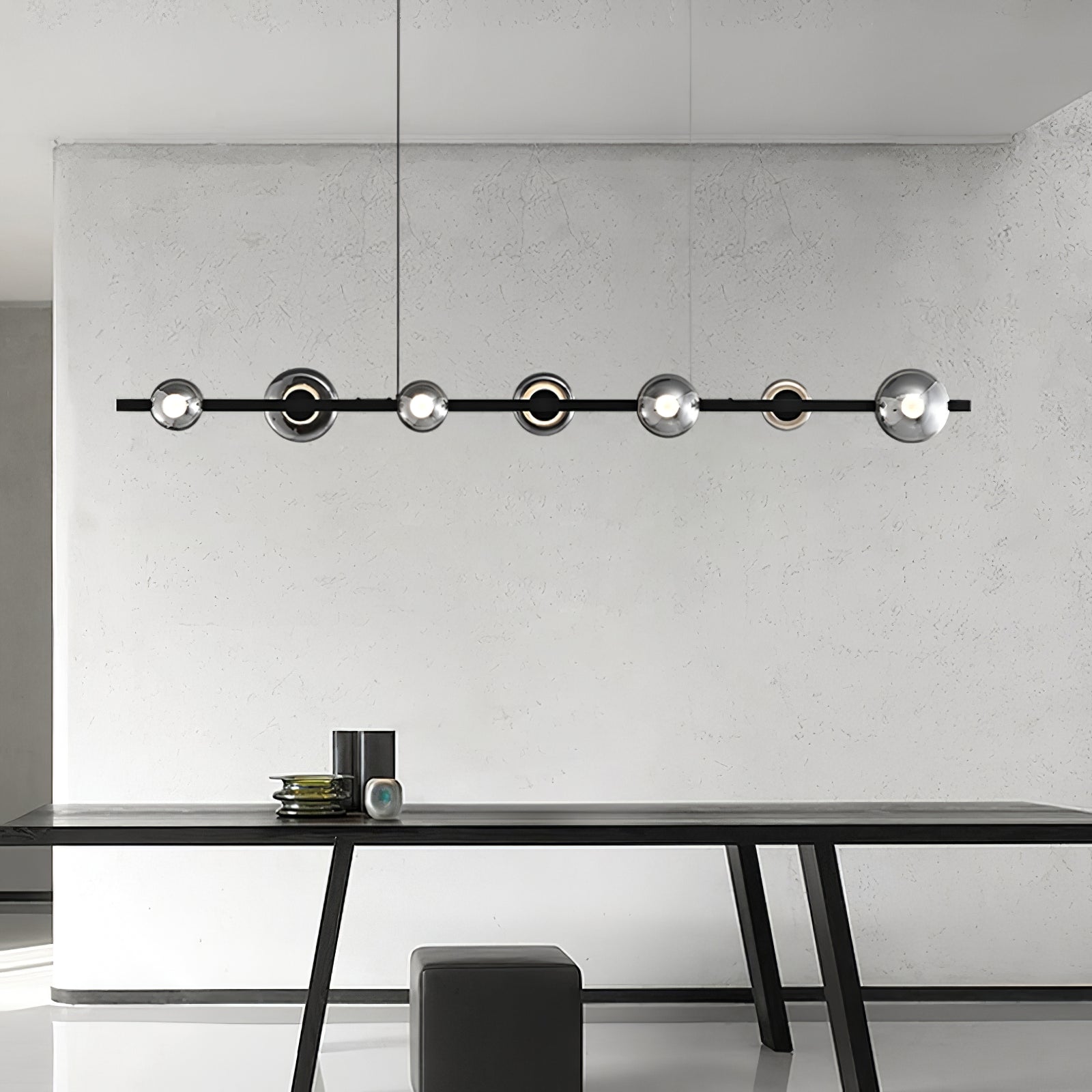 Brass Bar Glass Chandelier - Lumpaz