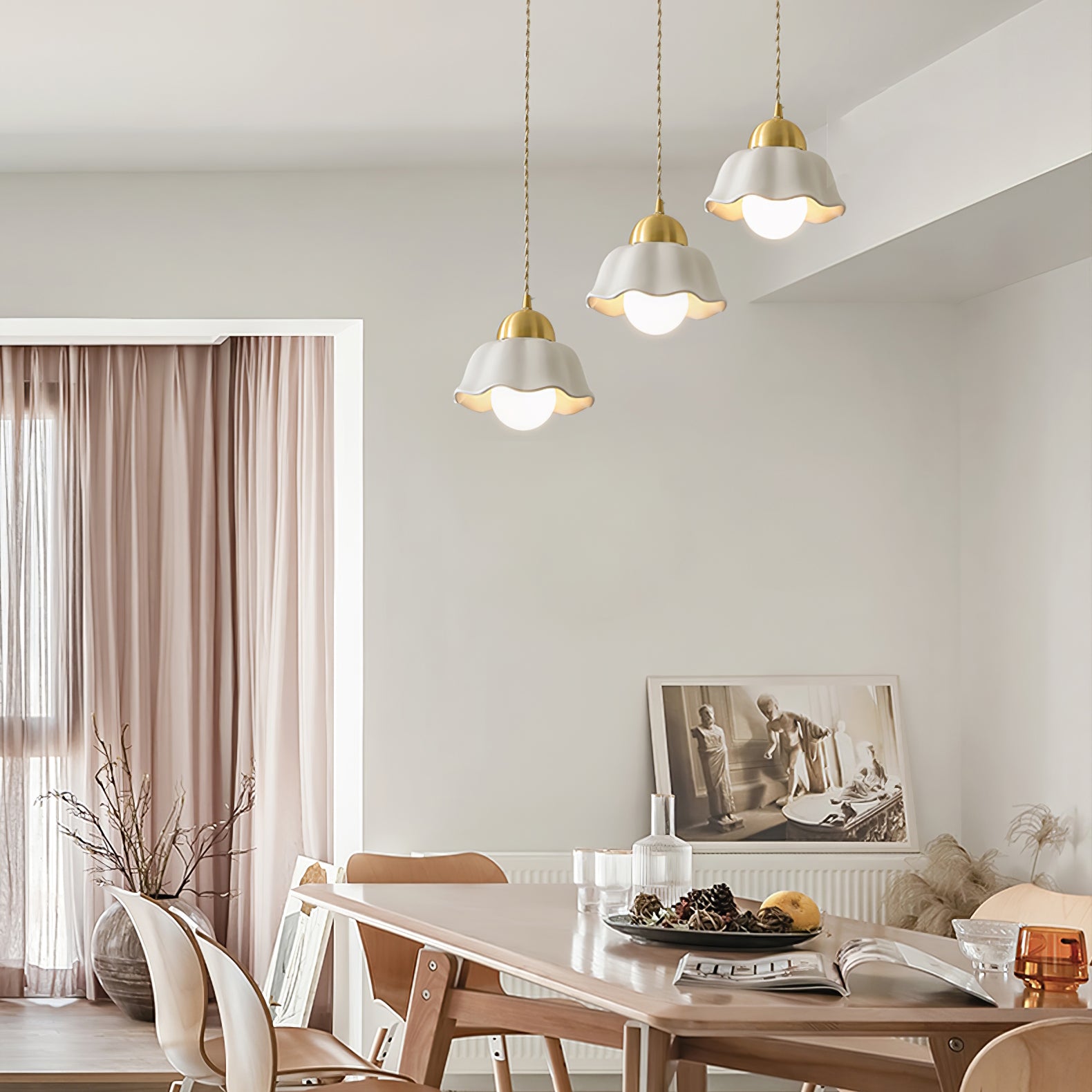 Ceramics Floral Pendant Light - Lumpaz