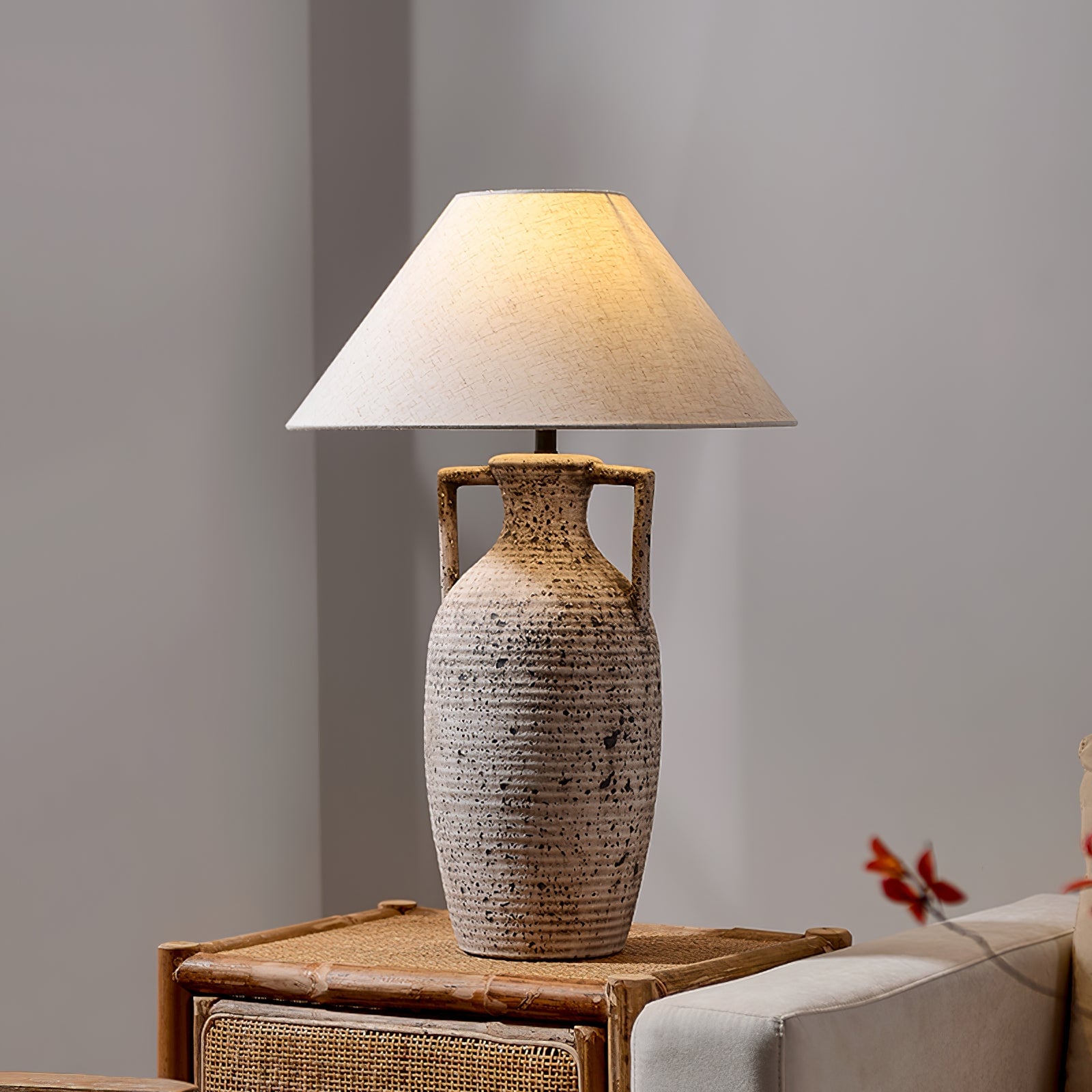 Speckled Ceramic Table Lamp - Lumpaz