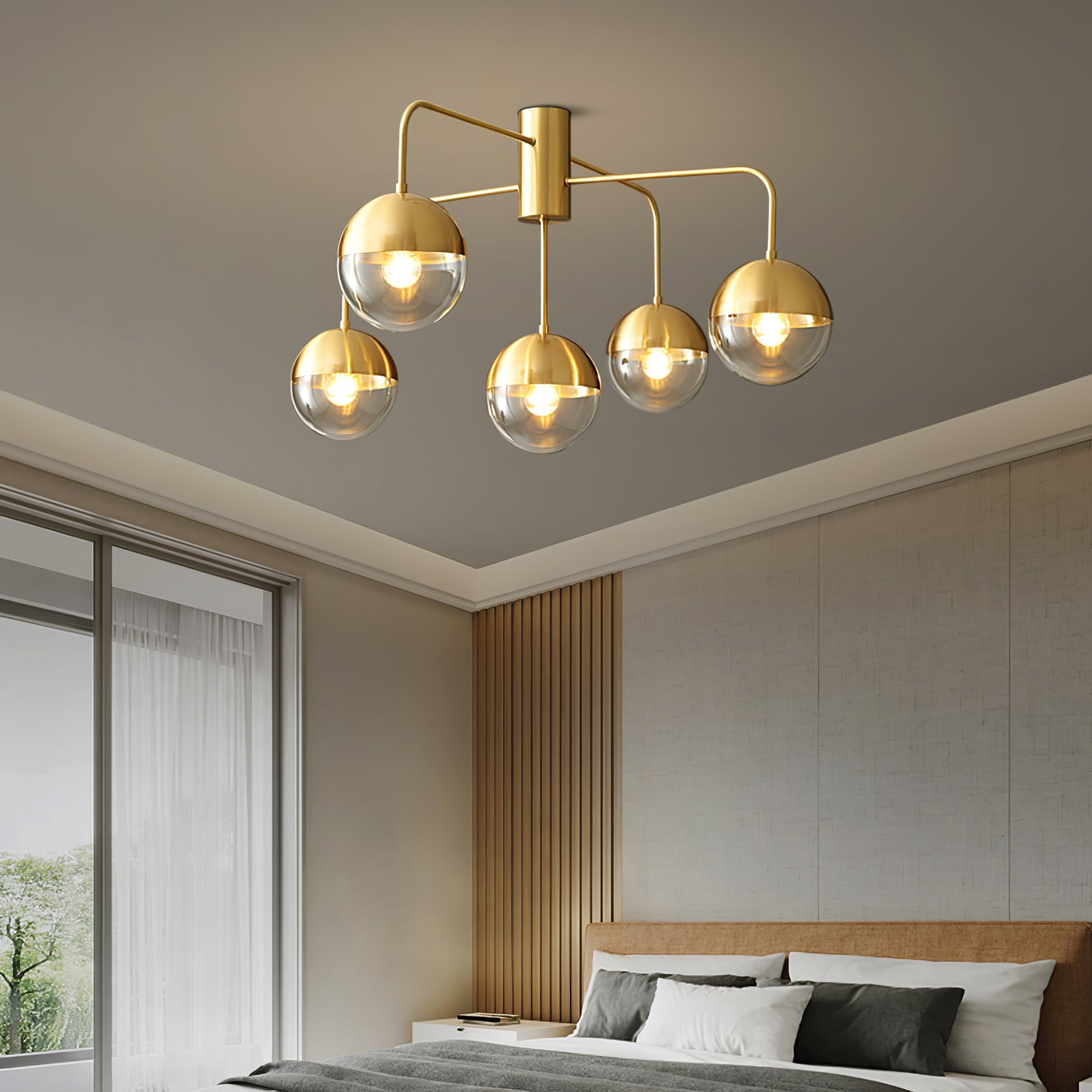 Brass Globulars Ceiling Lamp - Lumpaz